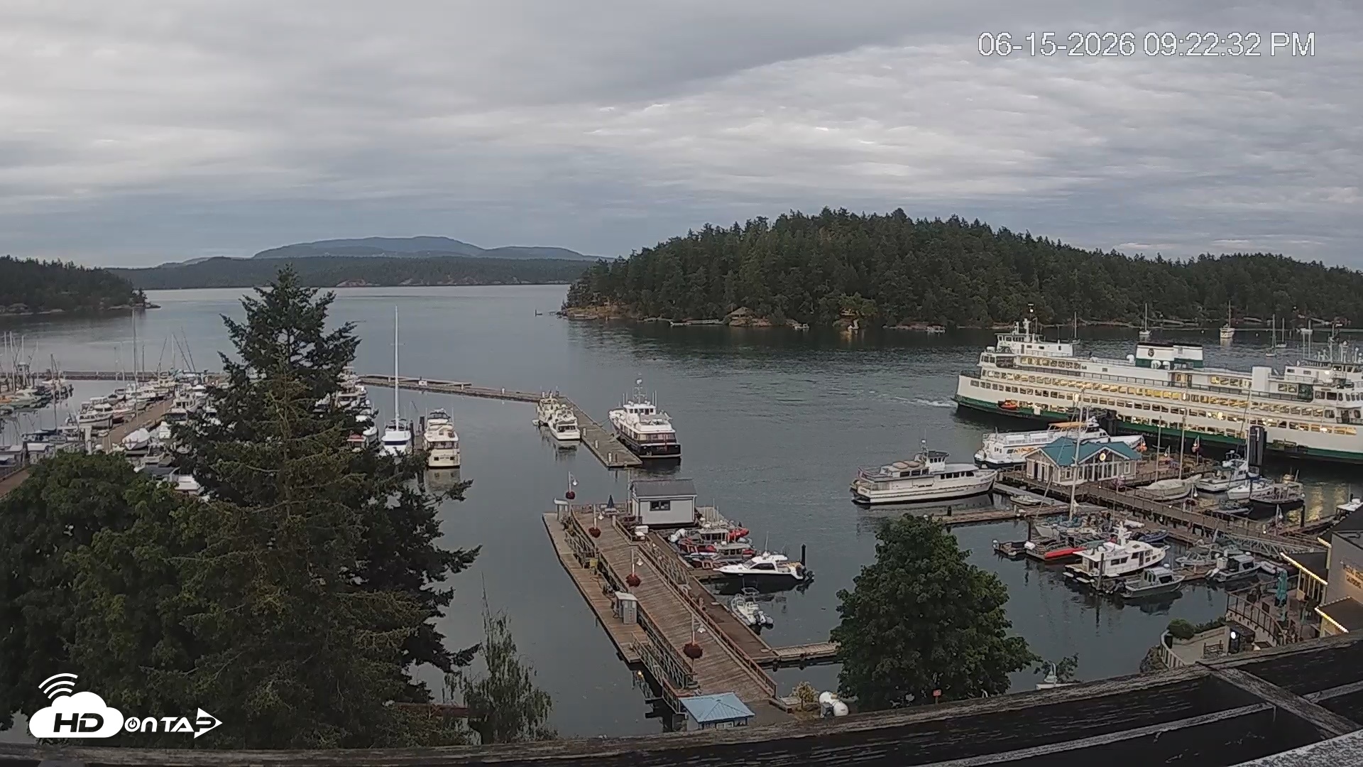 Snapshot of Friday Harbor - San Juan Island Live Webcam taken Jun 15, 2026, 9:23pm PDT