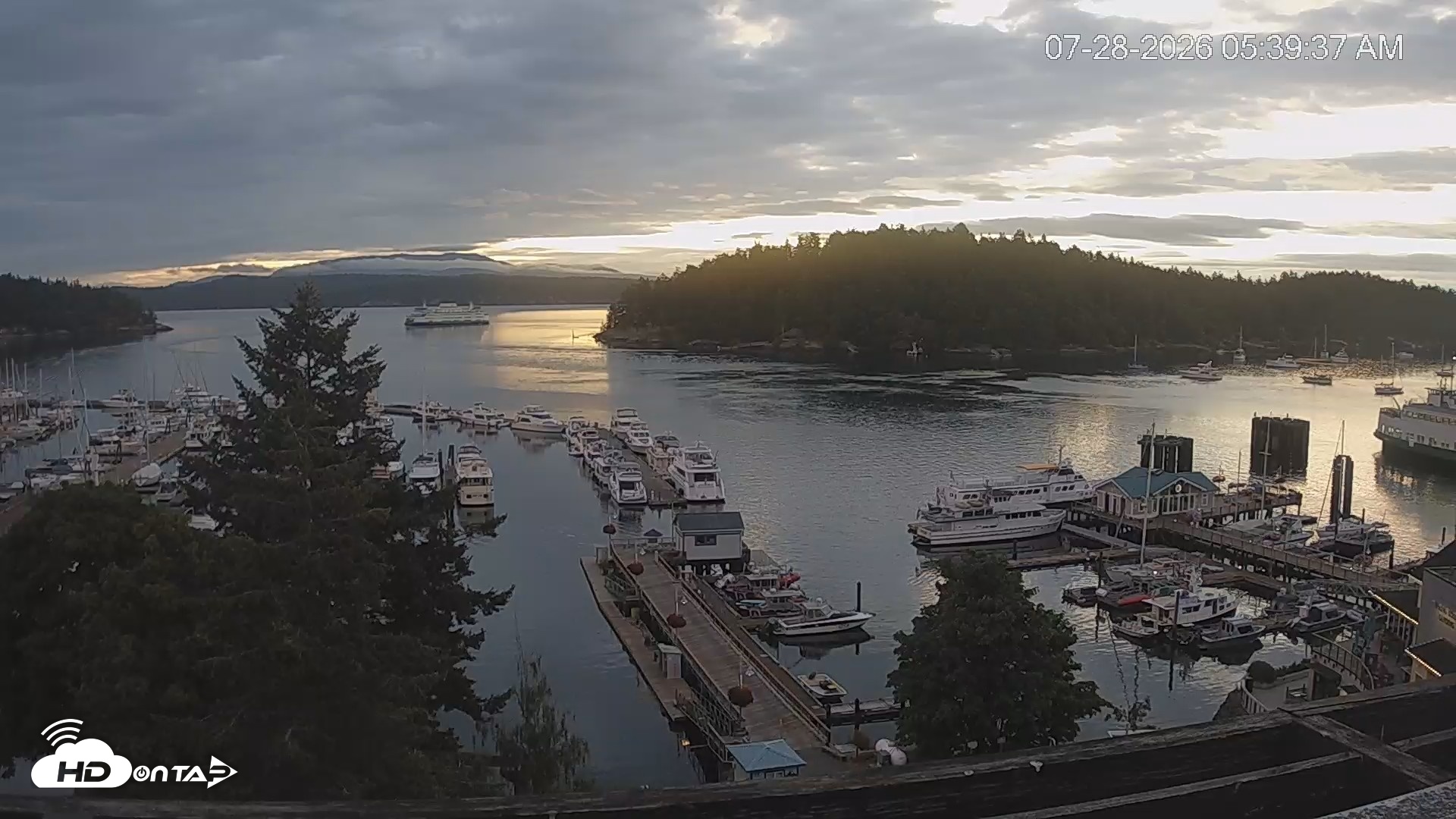 Snapshot of Friday Harbor - San Juan Island Live Webcam taken Jul 28, 2026, 5:40am PDT