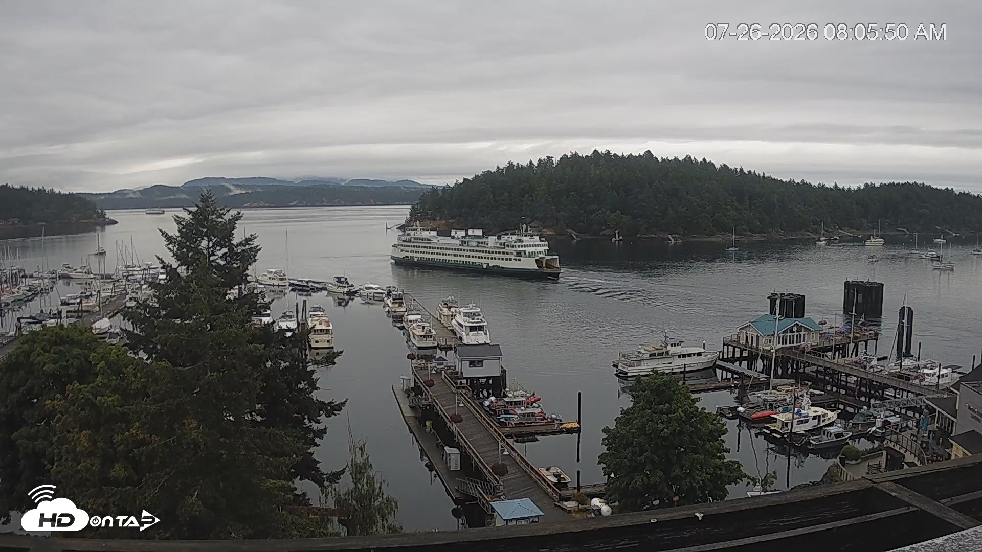 Snapshot of Friday Harbor - San Juan Island Live Webcam taken Jul 26, 2026, 8:06am PDT