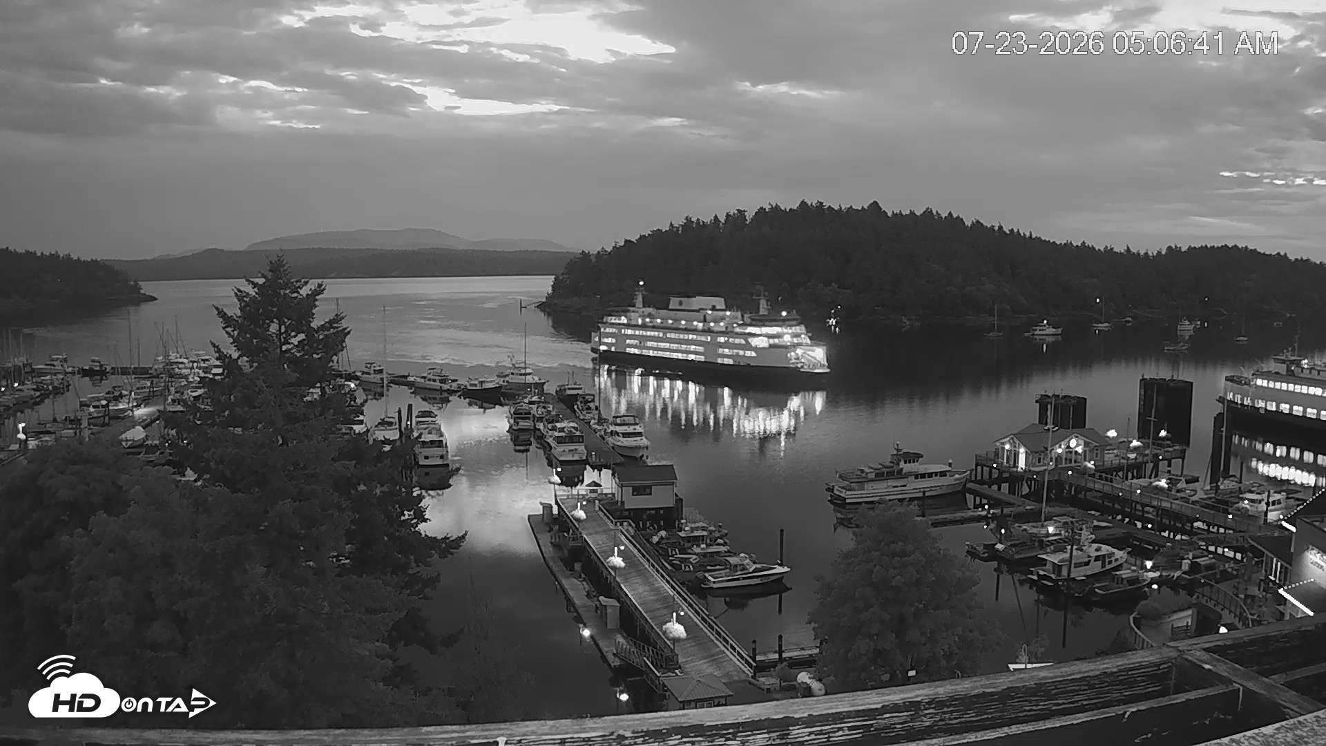 Snapshot of Friday Harbor - San Juan Island Live Webcam taken Jul 23, 2026, 5:07am PDT
