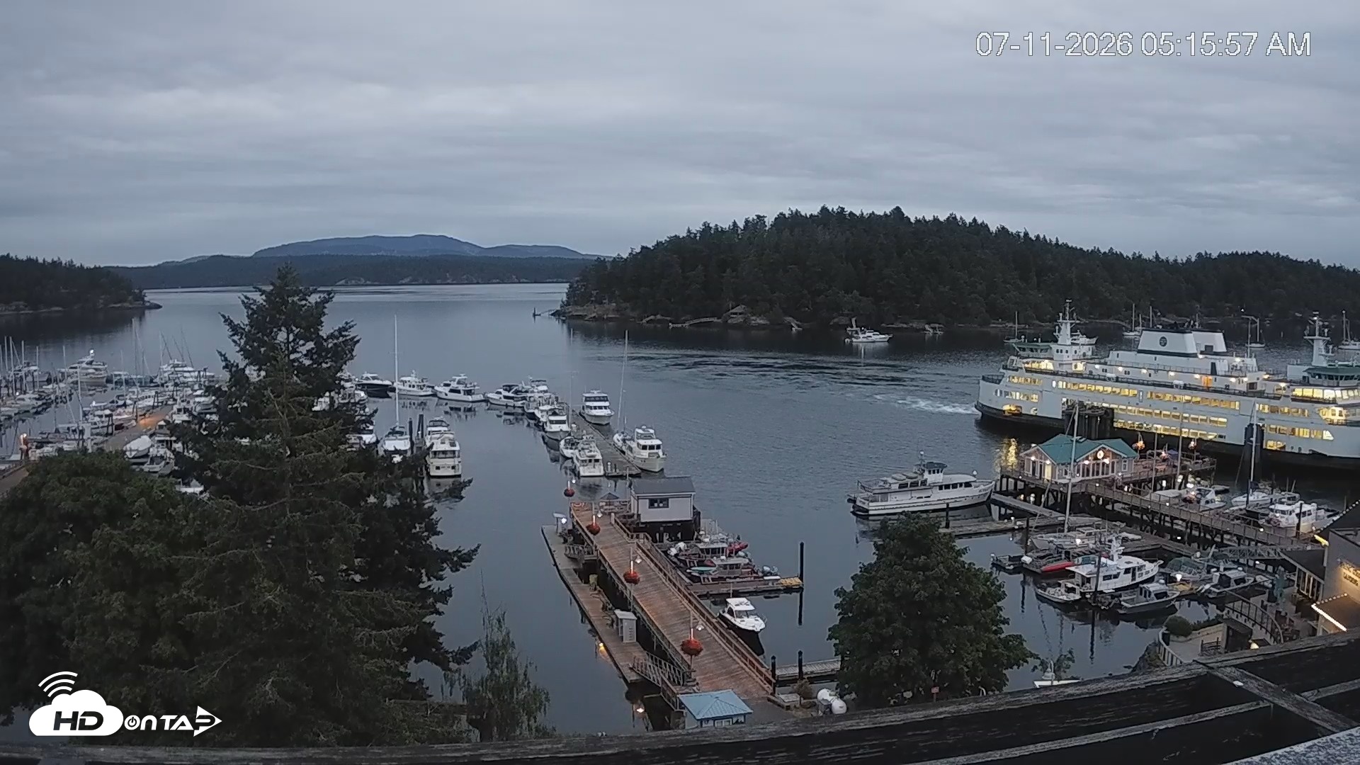 Snapshot of Friday Harbor - San Juan Island Live Webcam taken Jul 11, 2026, 5:16am PDT