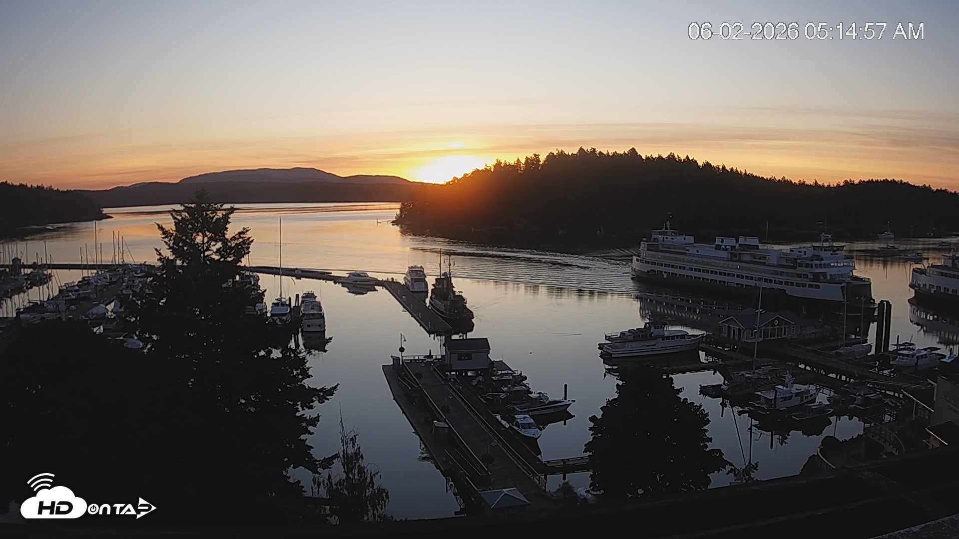 Snapshot of Friday Harbor - San Juan Island Live Webcam taken Jun 2, 2026, 5:15am PDT