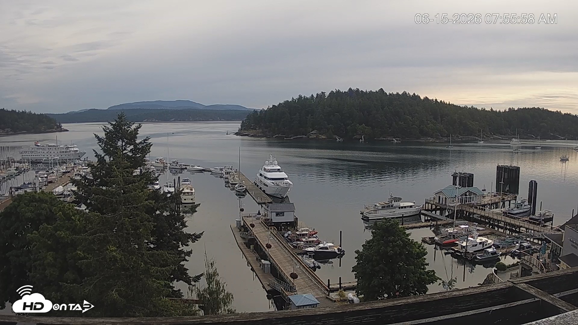 Snapshot of Friday Harbor - San Juan Island Live Webcam taken Jun 15, 2026, 7:56am PDT