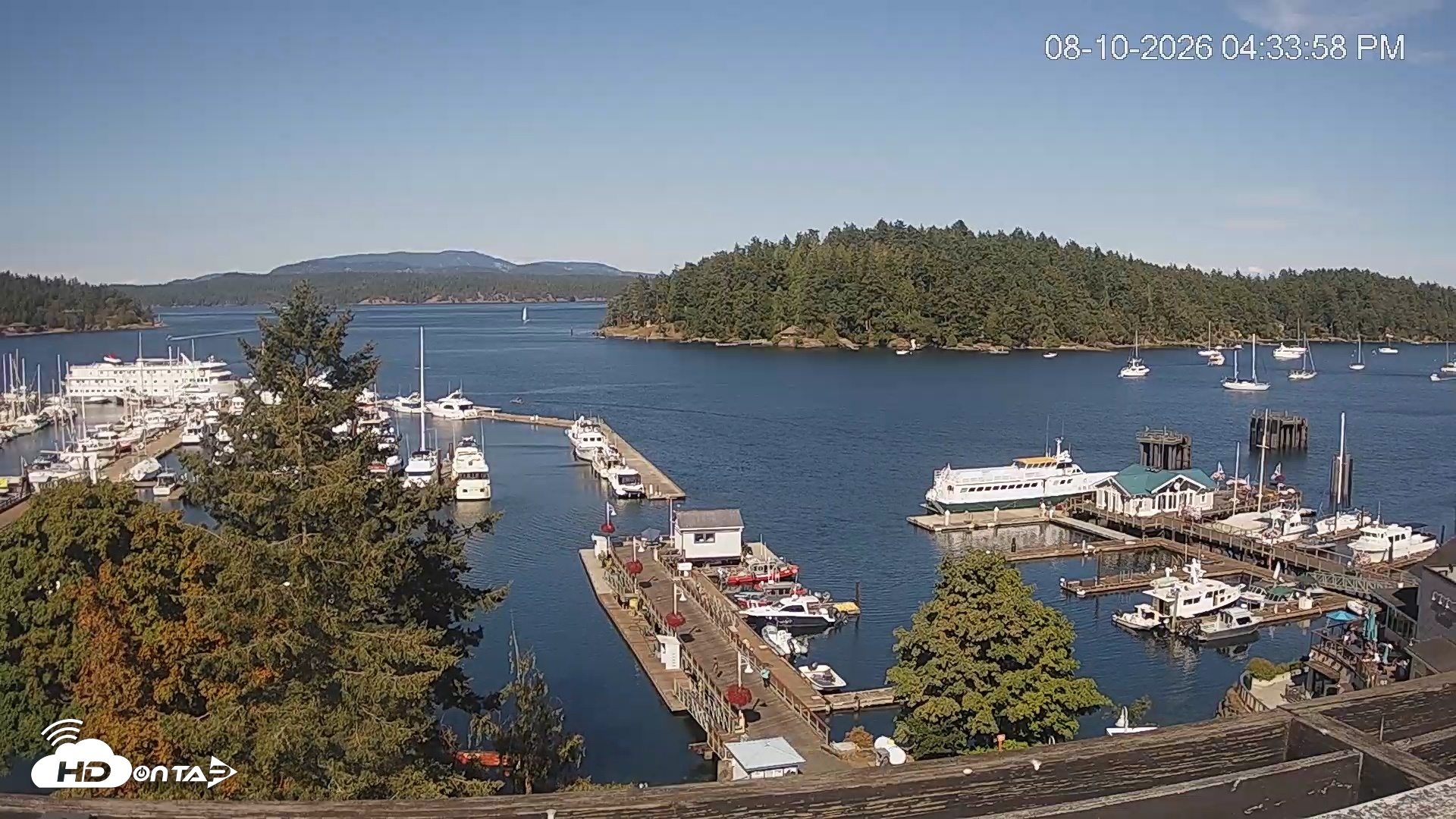 Snapshot of Friday Harbor - San Juan Island Live Webcam taken Aug 10, 2026, 4:34pm PDT