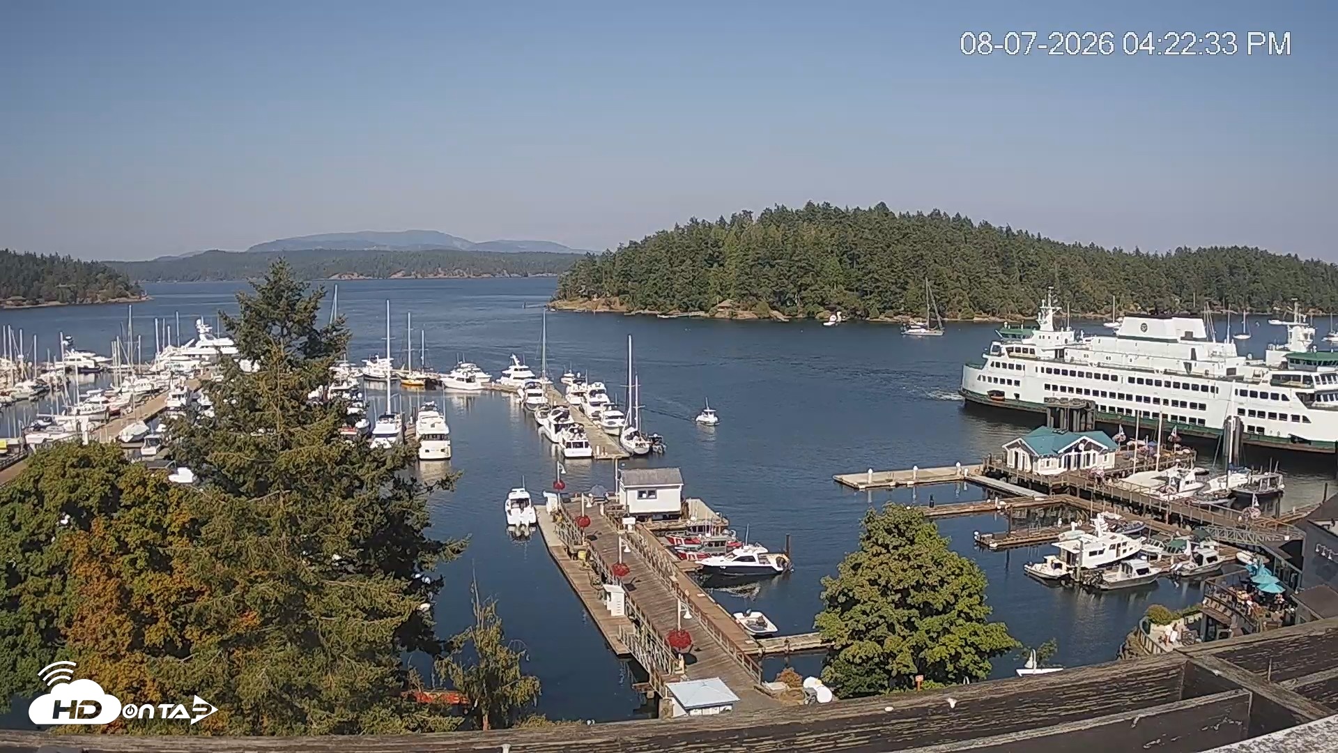 Snapshot of Friday Harbor - San Juan Island Live Webcam taken Aug 7, 2026, 4:23pm PDT