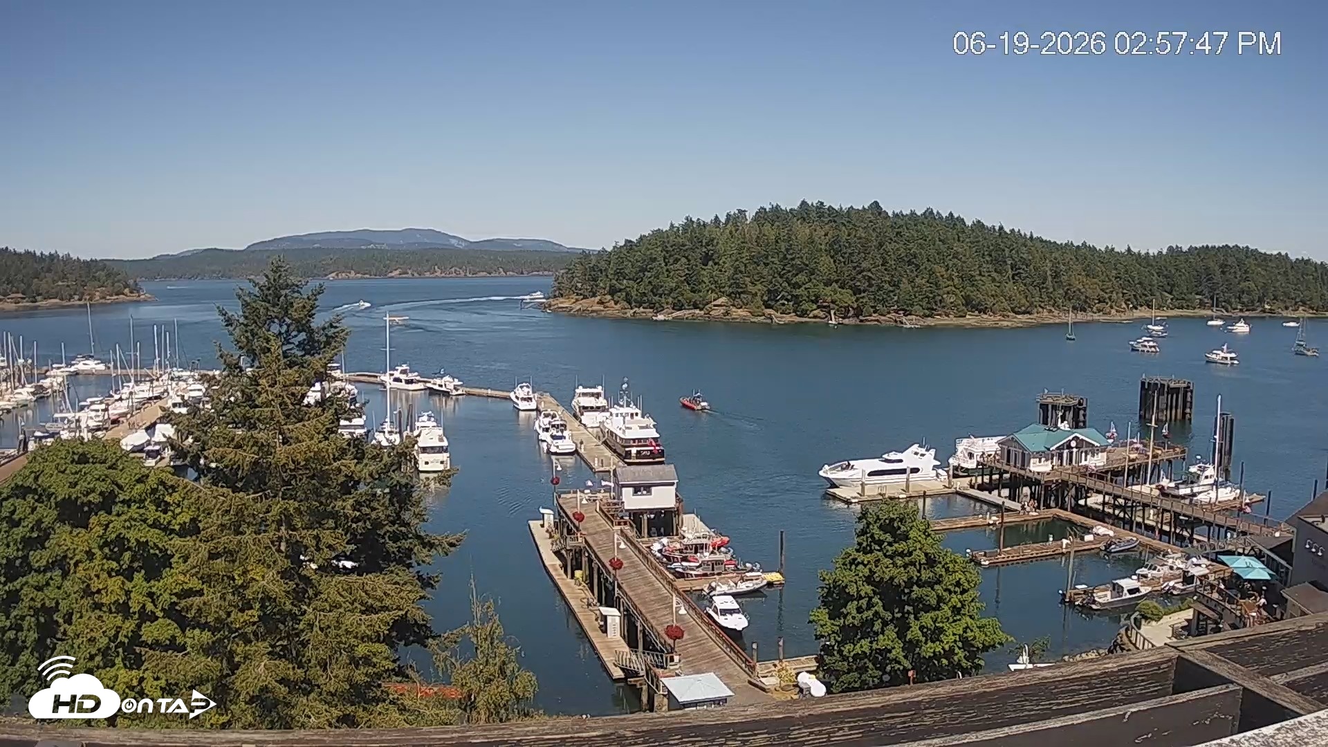 Snapshot of Friday Harbor - San Juan Island Live Webcam taken Jun 19, 2026, 2:58pm PDT