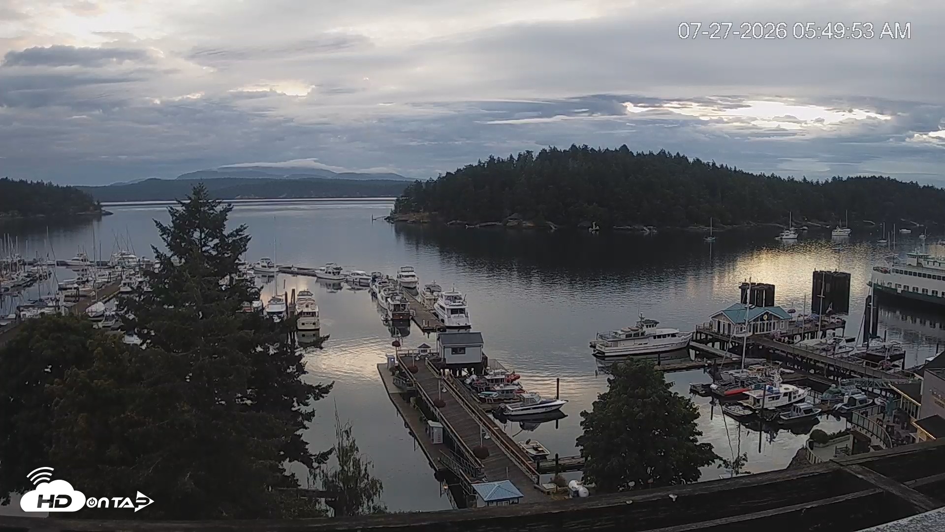 Snapshot of Friday Harbor - San Juan Island Live Webcam taken Jul 27, 2026, 5:50am PDT