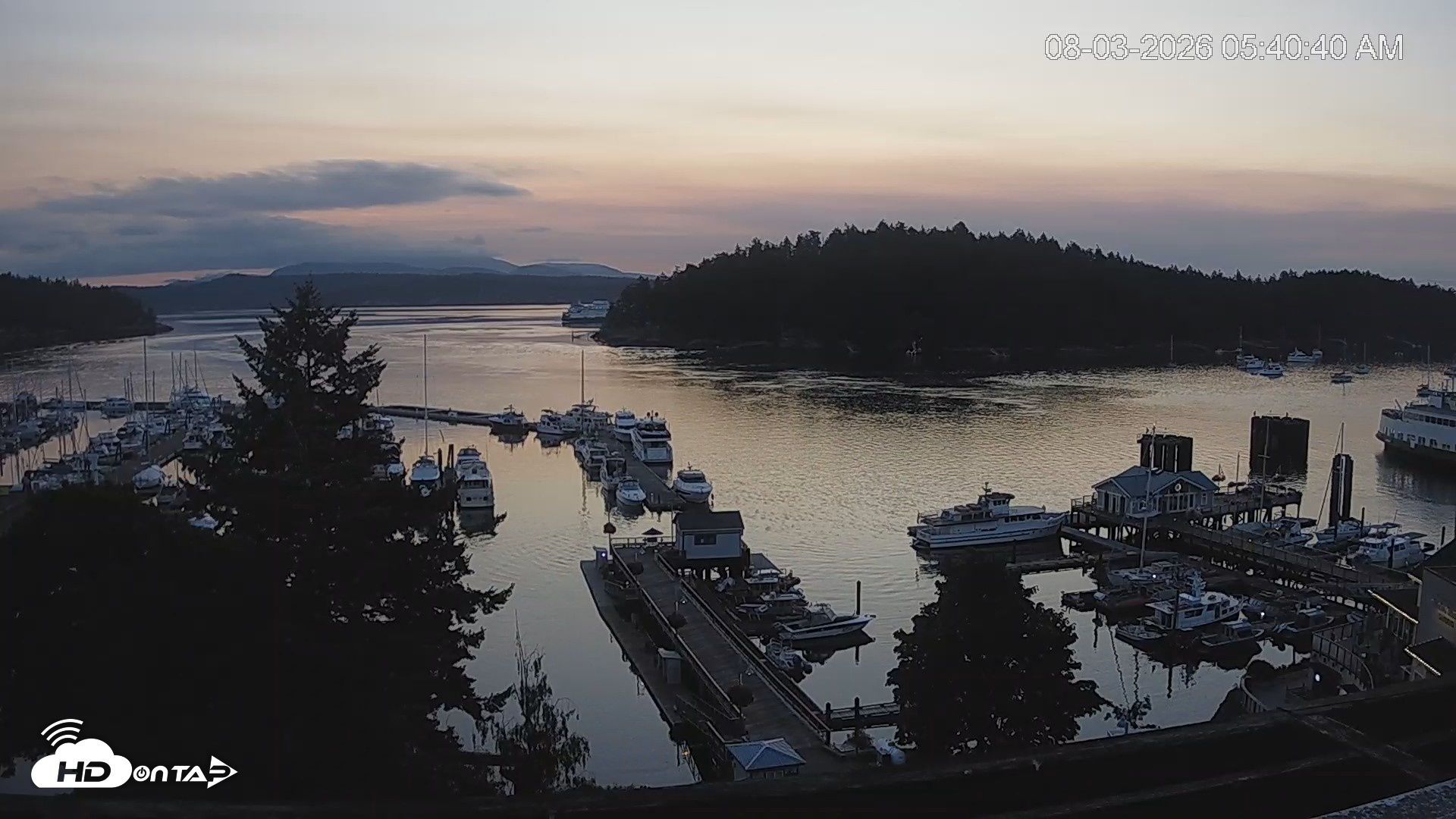 Snapshot of Friday Harbor - San Juan Island Live Webcam taken Aug 3, 2026, 5:41am PDT