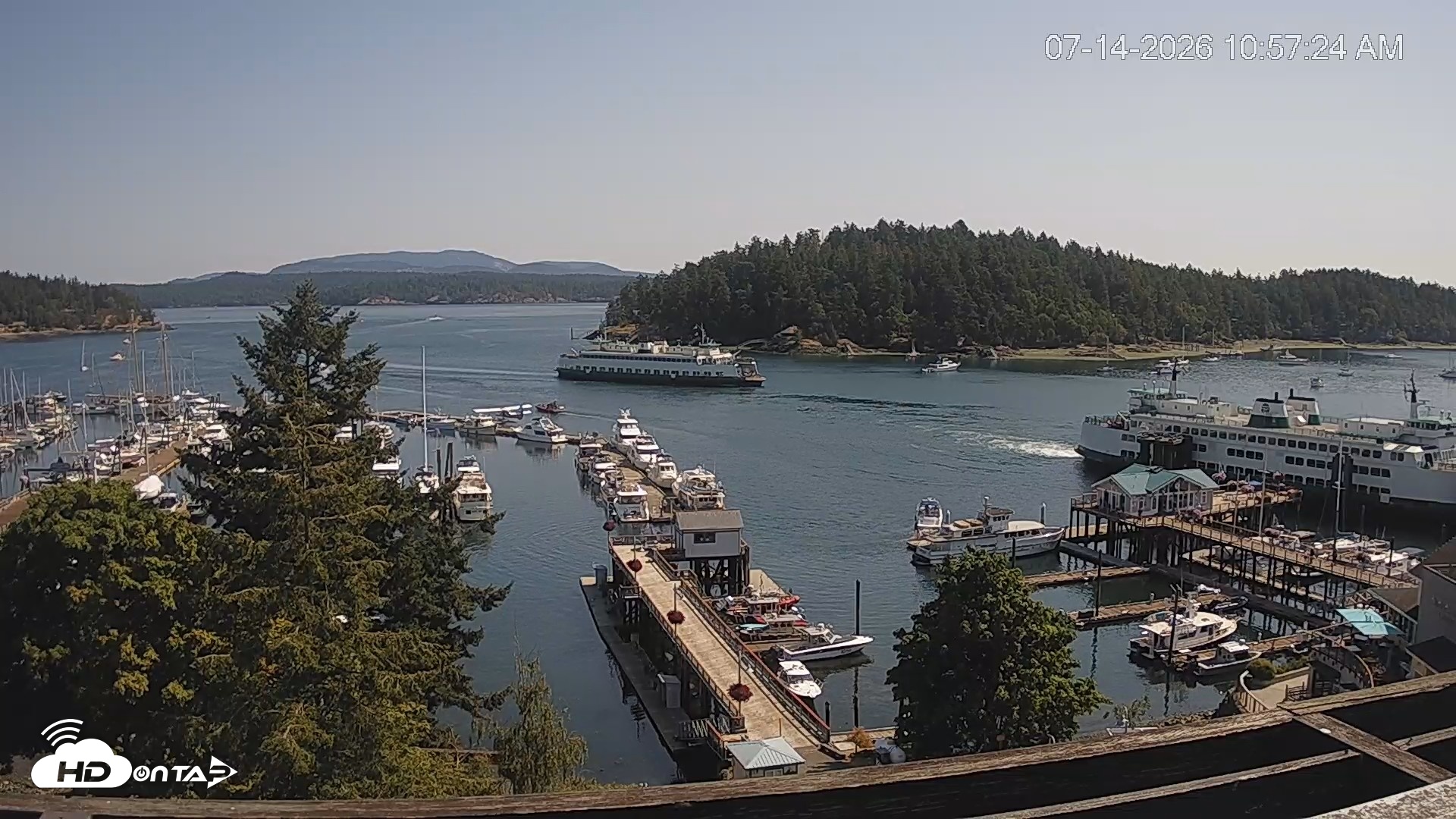 Snapshot of Friday Harbor - San Juan Island Live Webcam taken Jul 14, 2026, 10:58am PDT