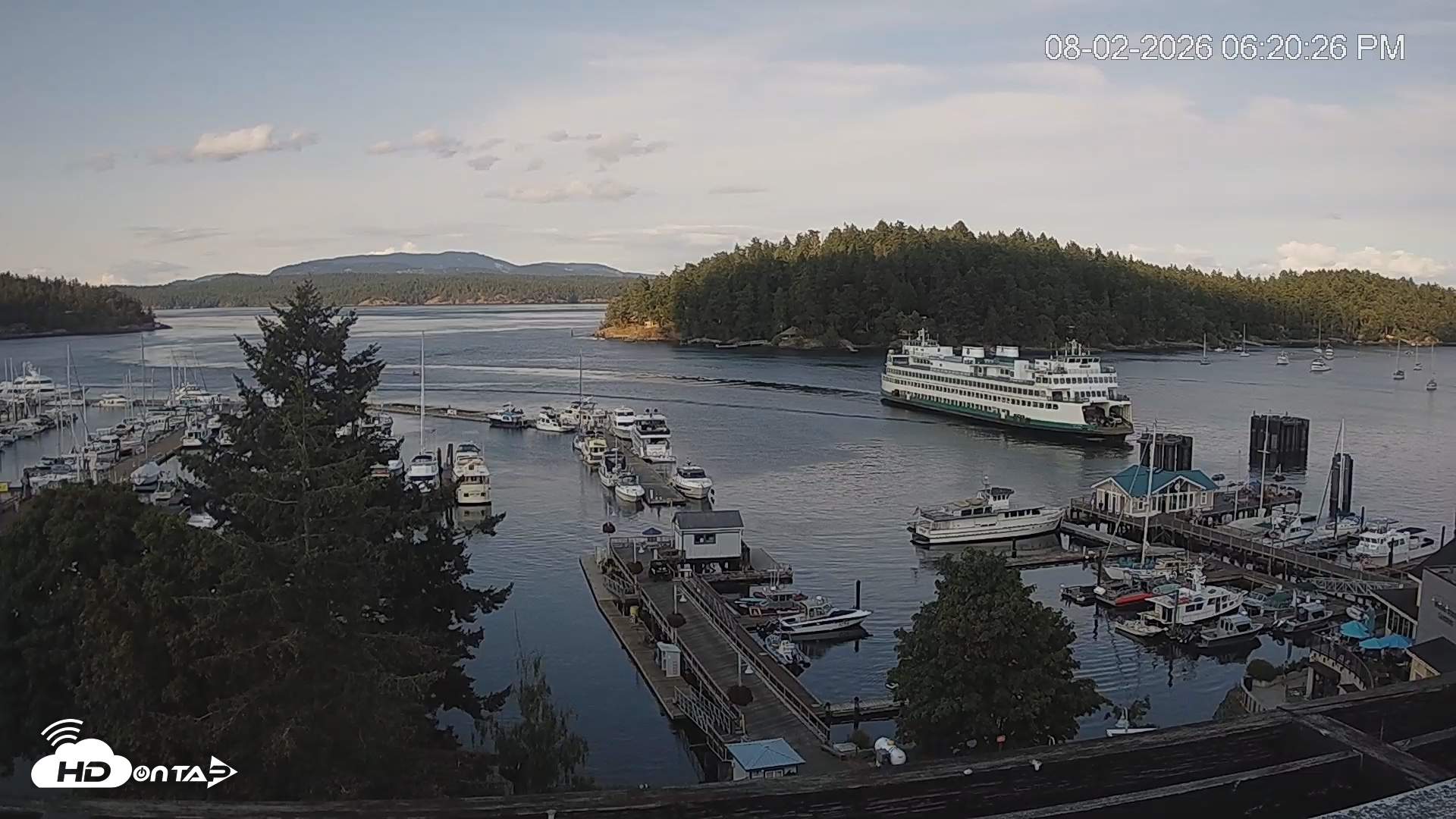 Snapshot of Friday Harbor - San Juan Island Live Webcam taken Aug 2, 2026, 6:21pm PDT