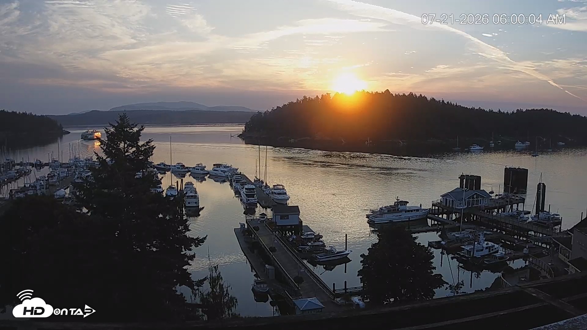 Snapshot of Friday Harbor - San Juan Island Live Webcam taken Jul 21, 2026, 6:00am PDT