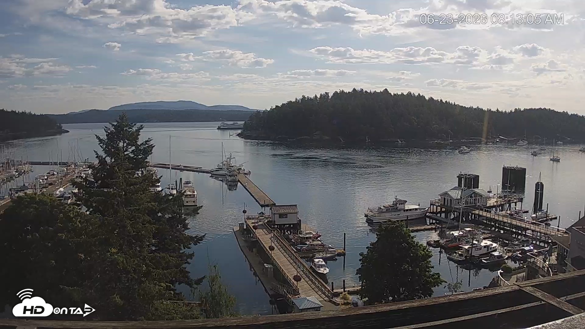 Snapshot of Friday Harbor - San Juan Island Live Webcam taken Jun 23, 2026, 8:13am PDT