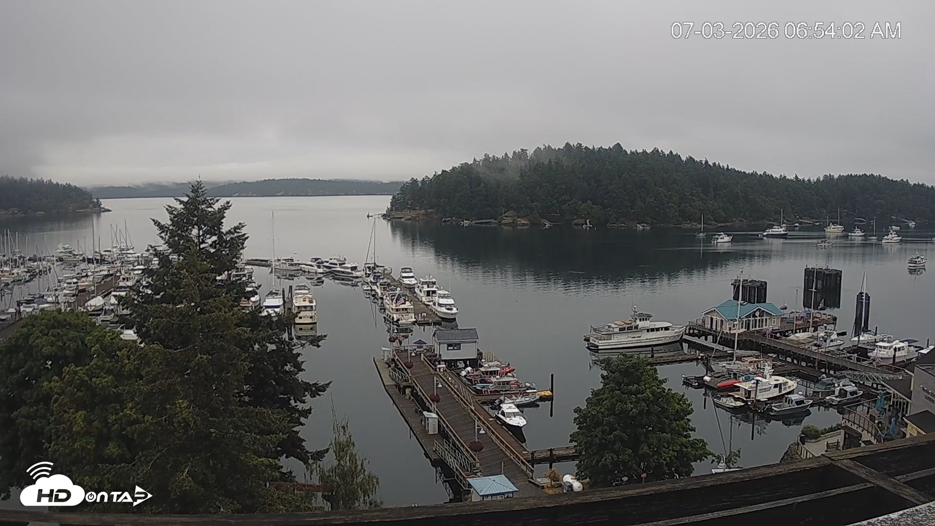 Snapshot of Friday Harbor - San Juan Island Live Webcam taken Jul 3, 2026, 6:55am PDT