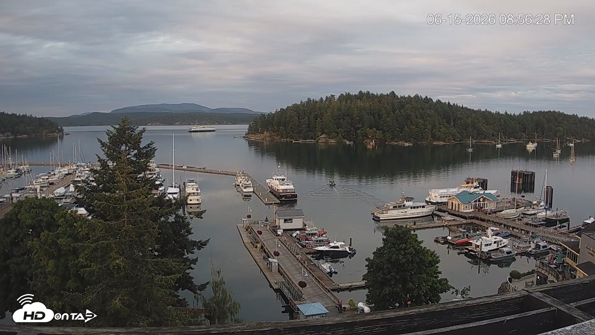Snapshot of Friday Harbor - San Juan Island Live Webcam taken Jun 15, 2026, 8:57pm PDT