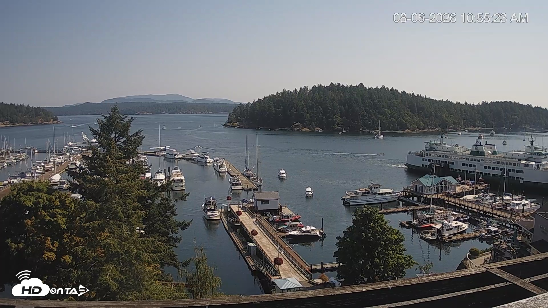 Snapshot of Friday Harbor - San Juan Island Live Webcam taken Aug 6, 2026, 10:56am PDT