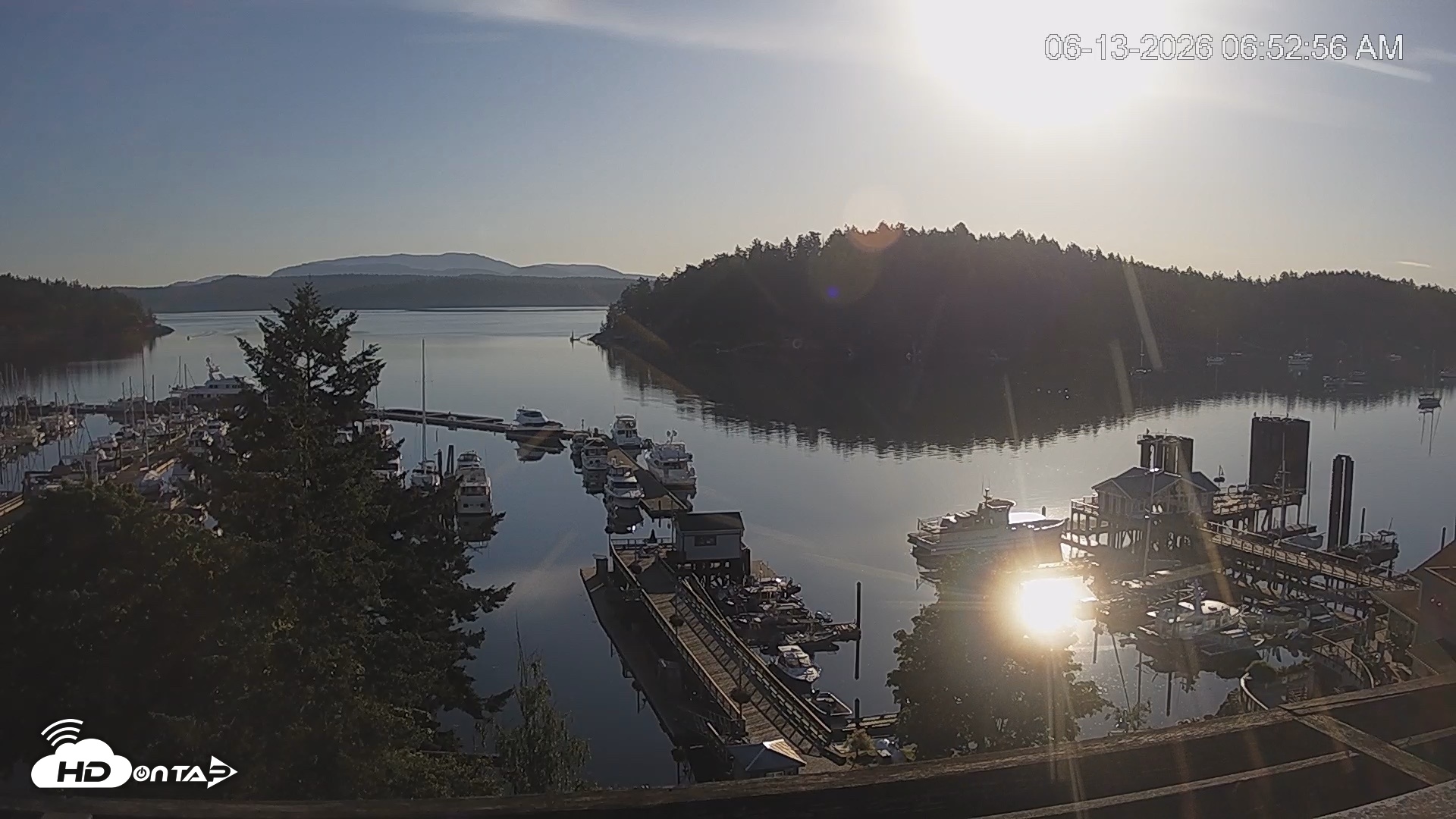 Snapshot of Friday Harbor - San Juan Island Live Webcam taken Jun 13, 2026, 6:53am PDT