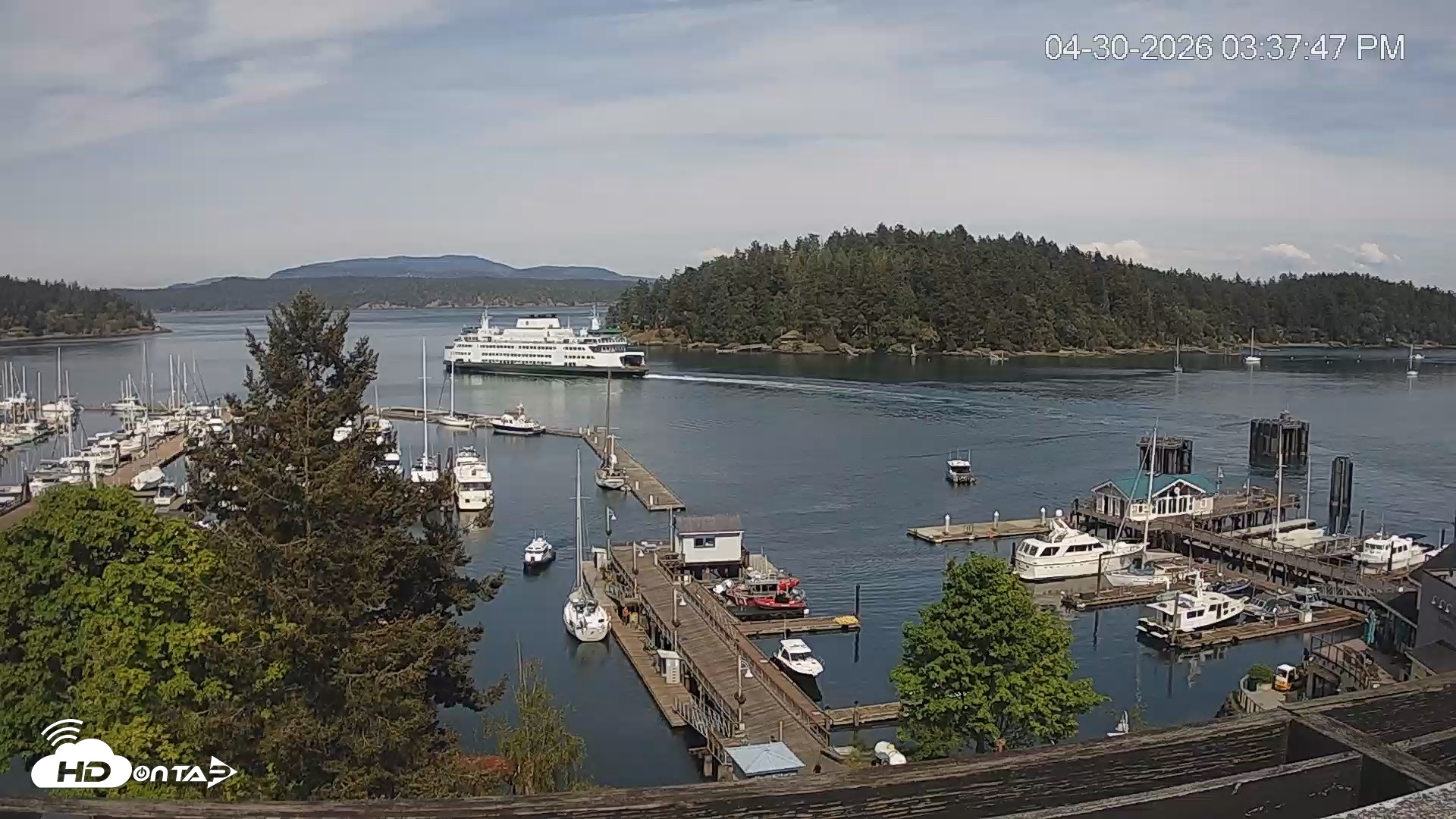 Snapshot of Friday Harbor - San Juan Island Live Webcam taken Apr 30, 2026, 3:38pm PDT
