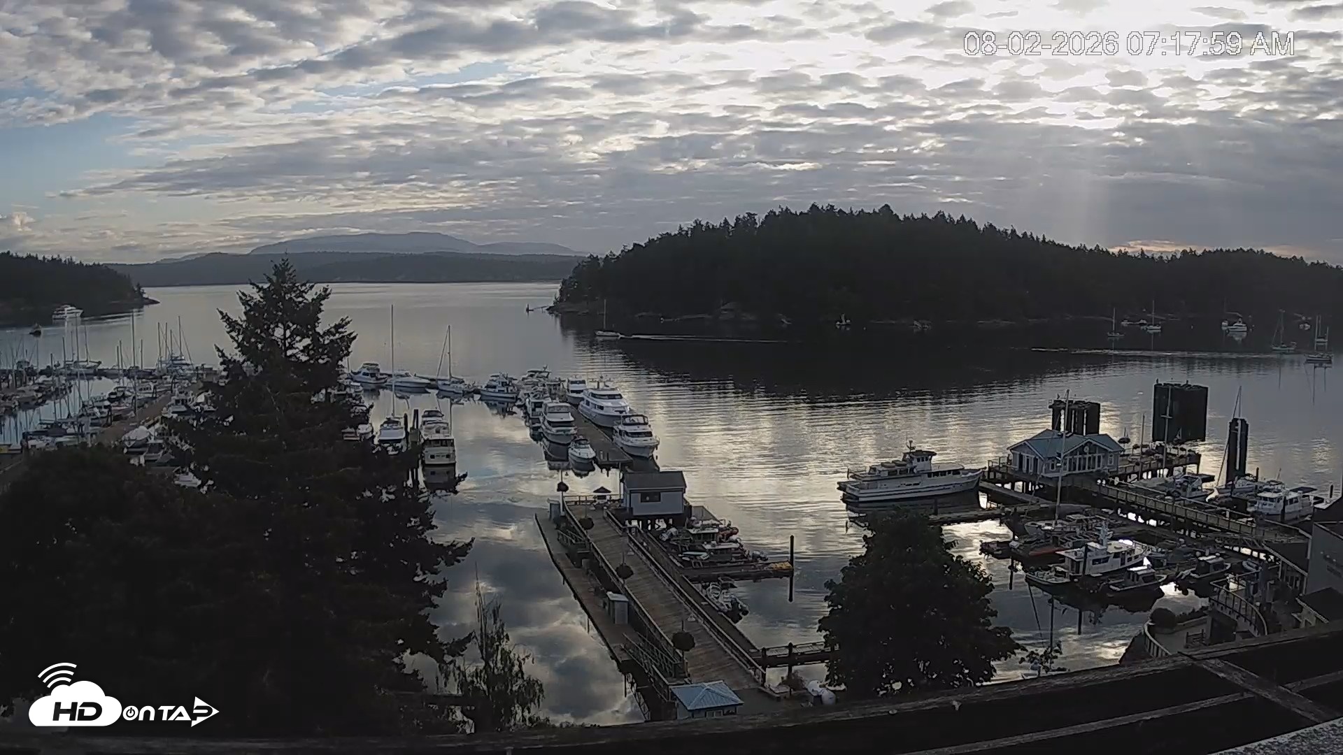 Snapshot of Friday Harbor - San Juan Island Live Webcam taken Aug 2, 2026, 7:18am PDT