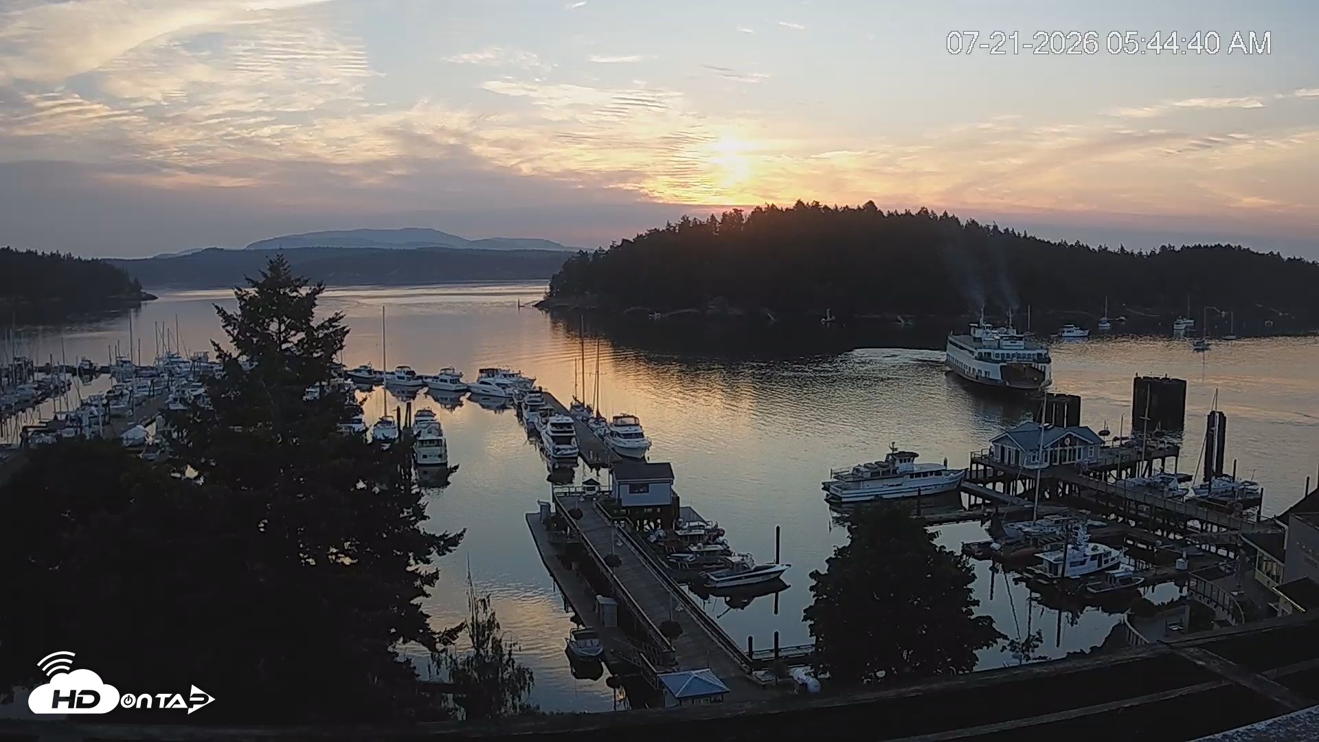 Snapshot of Friday Harbor - San Juan Island Live Webcam taken Jul 21, 2026, 5:45am PDT