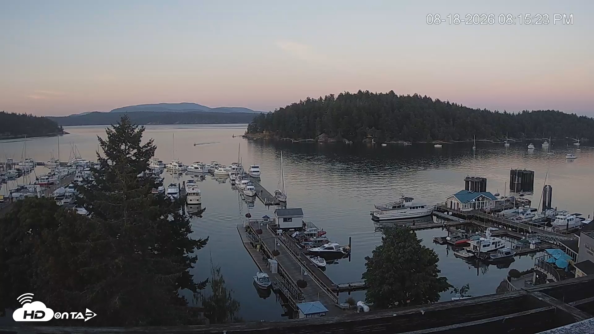 Snapshot of Friday Harbor - San Juan Island Live Webcam taken Aug 18, 2026, 8:16pm PDT