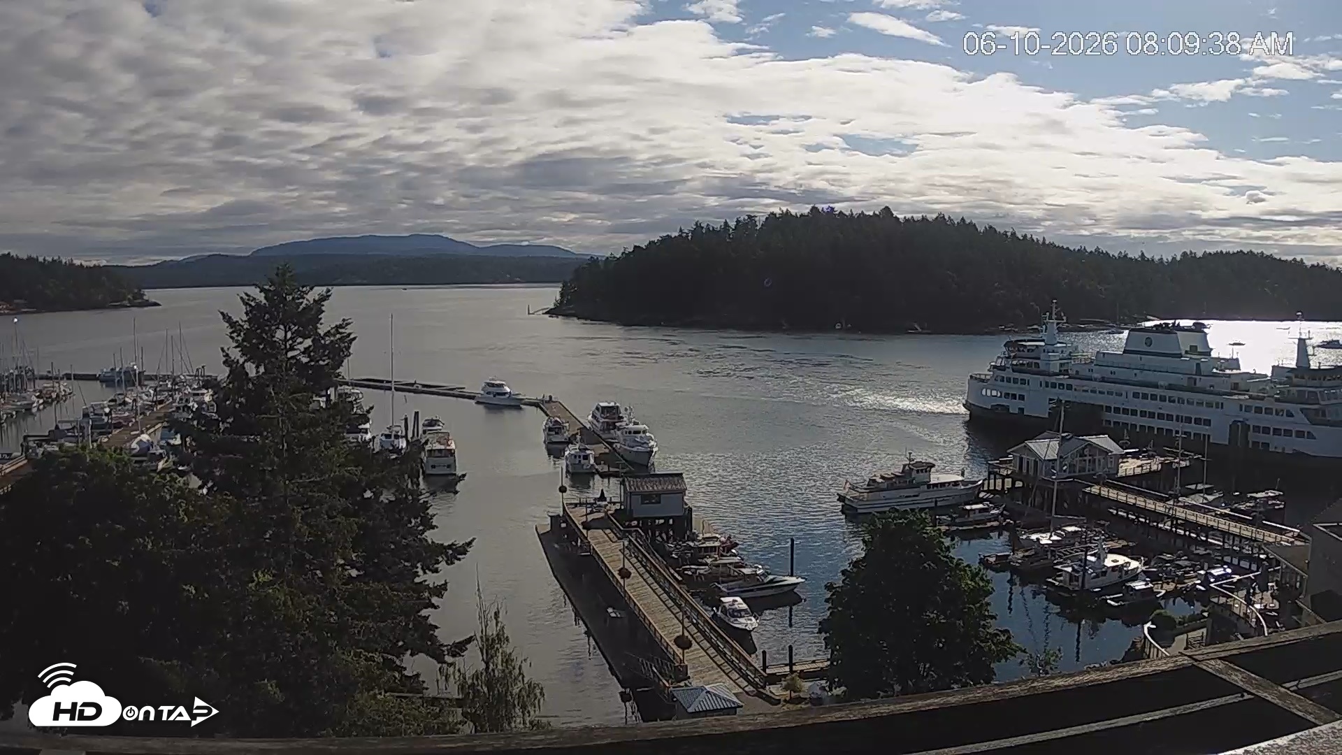Snapshot of Friday Harbor - San Juan Island Live Webcam taken Jun 10, 2026, 8:10am PDT