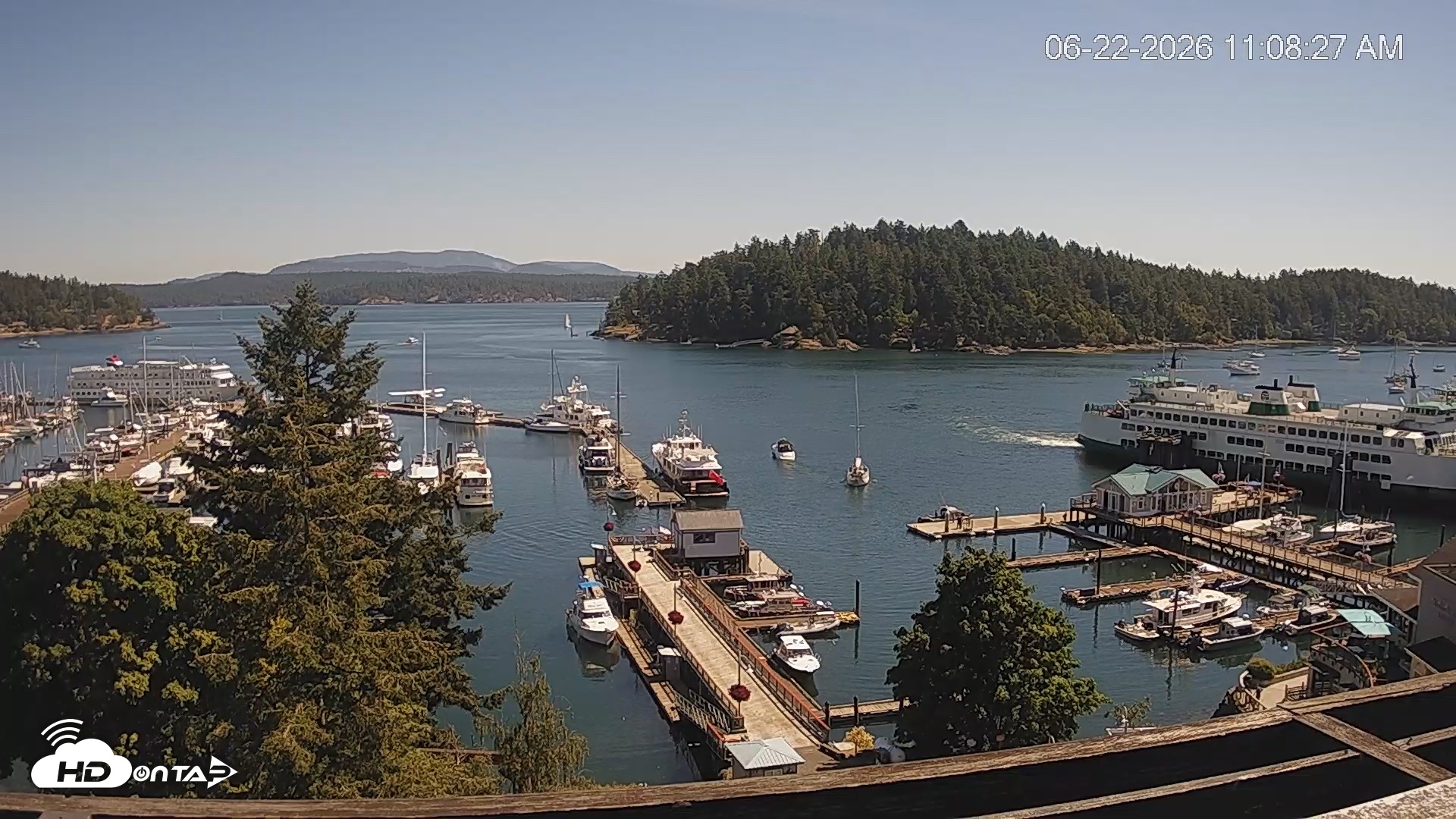 Snapshot of Friday Harbor - San Juan Island Live Webcam taken Jun 22, 2026, 11:09am PDT