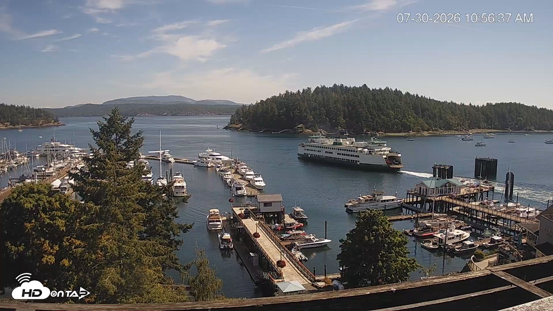 Snapshot of Friday Harbor - San Juan Island Live Webcam taken Jul 30, 2026, 10:57am PDT