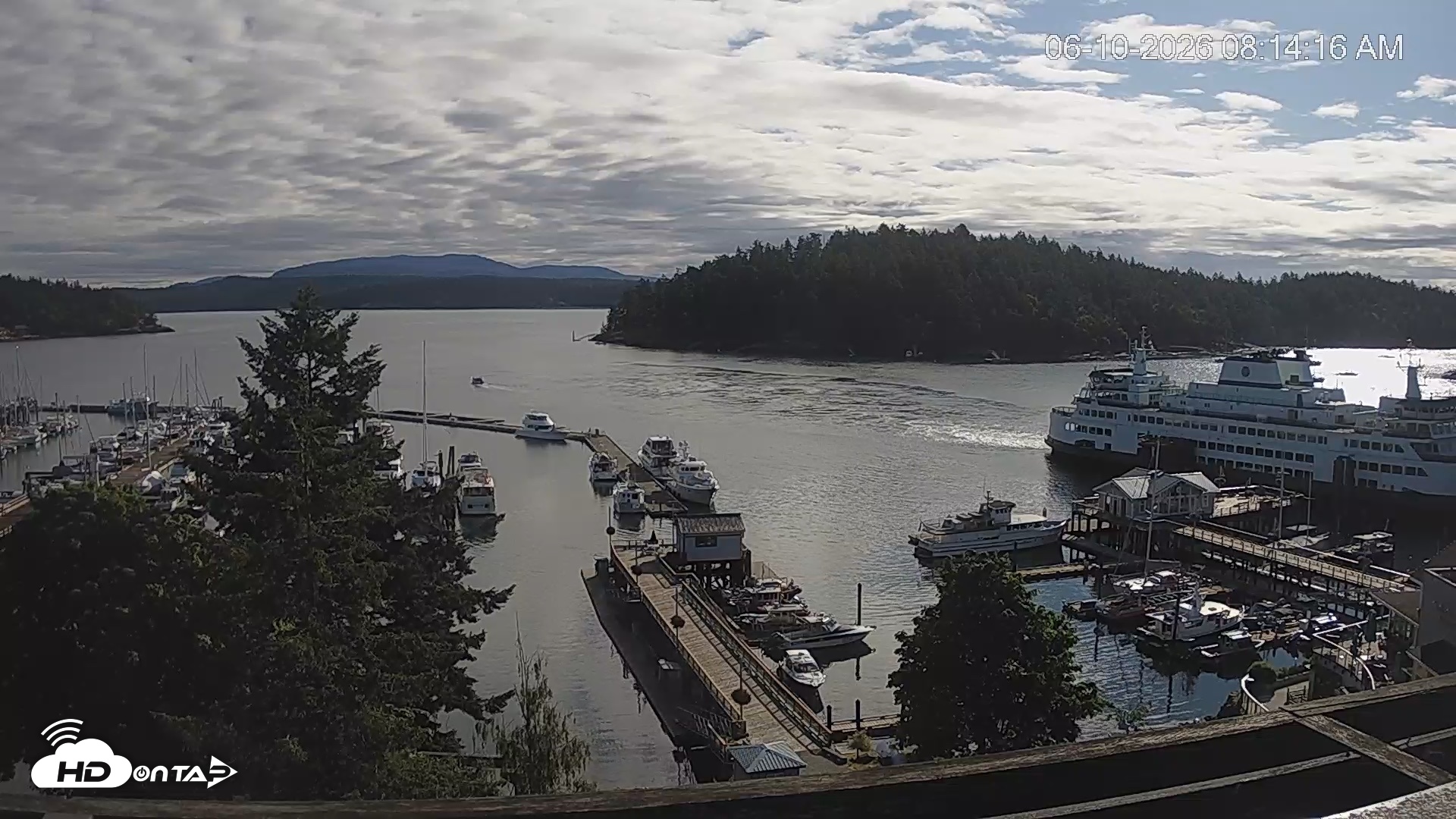 Snapshot of Friday Harbor - San Juan Island Live Webcam taken Jun 10, 2026, 8:14am PDT