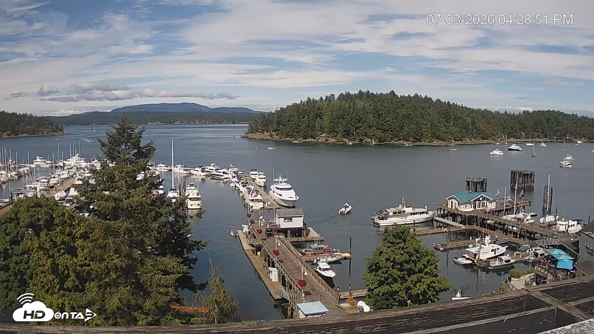 Snapshot of Friday Harbor - San Juan Island Live Webcam taken Jul 3, 2026, 4:29pm PDT