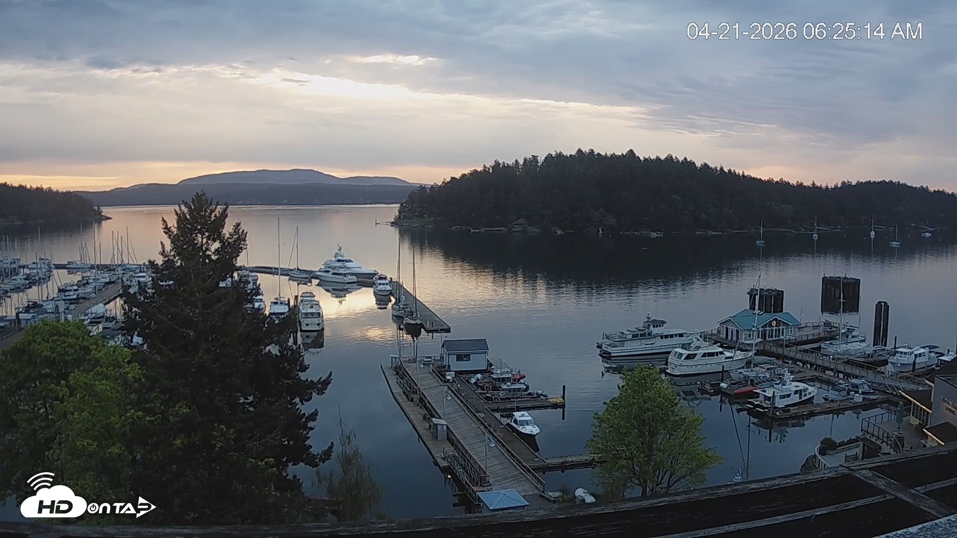Snapshot of Friday Harbor - San Juan Island Live Webcam taken Apr 21, 2026, 6:25am PDT