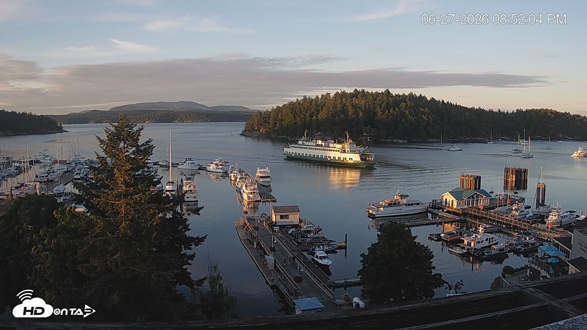 Snapshot of Friday Harbor - San Juan Island Live Webcam taken Jun 27, 2026, 8:52pm PDT