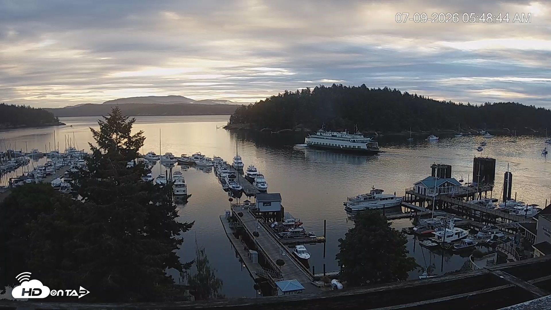 Snapshot of Friday Harbor - San Juan Island Live Webcam taken Jul 9, 2026, 5:49am PDT