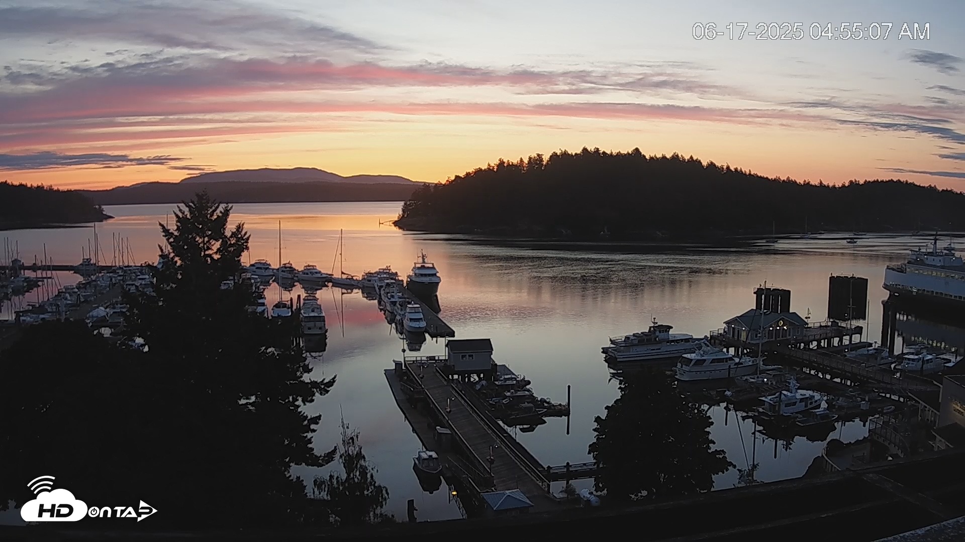 Snapshot of Friday Harbor - San Juan Island Live Webcam taken Jun 17, 2025, 4:55am PDT