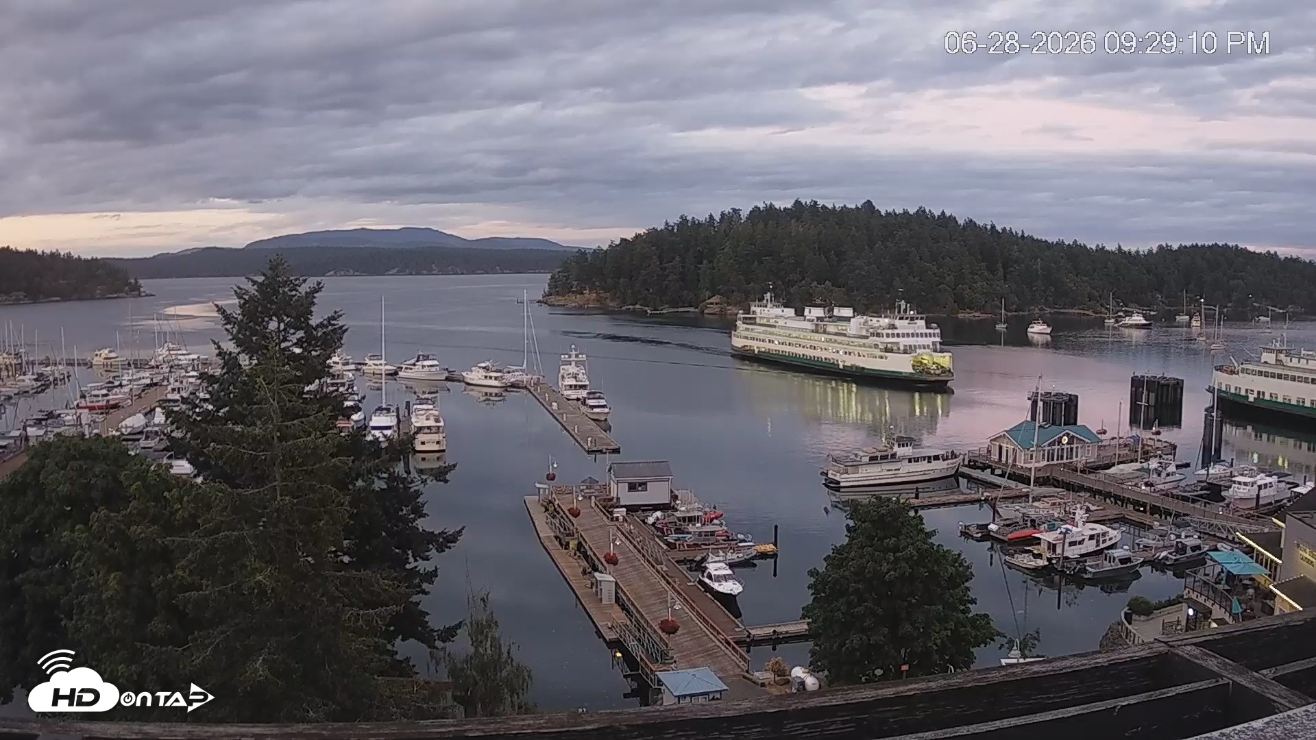 Snapshot of Friday Harbor - San Juan Island Live Webcam taken Jun 28, 2026, 9:29pm PDT