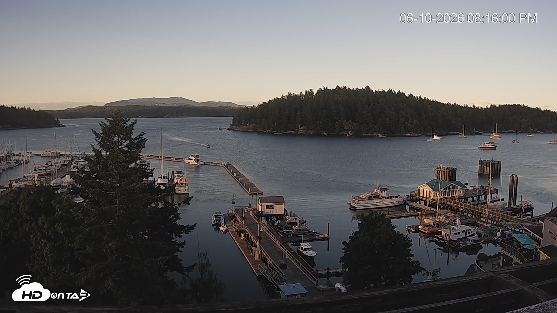 Snapshot of Friday Harbor - San Juan Island Live Webcam taken Jun 10, 2026, 8:16pm PDT