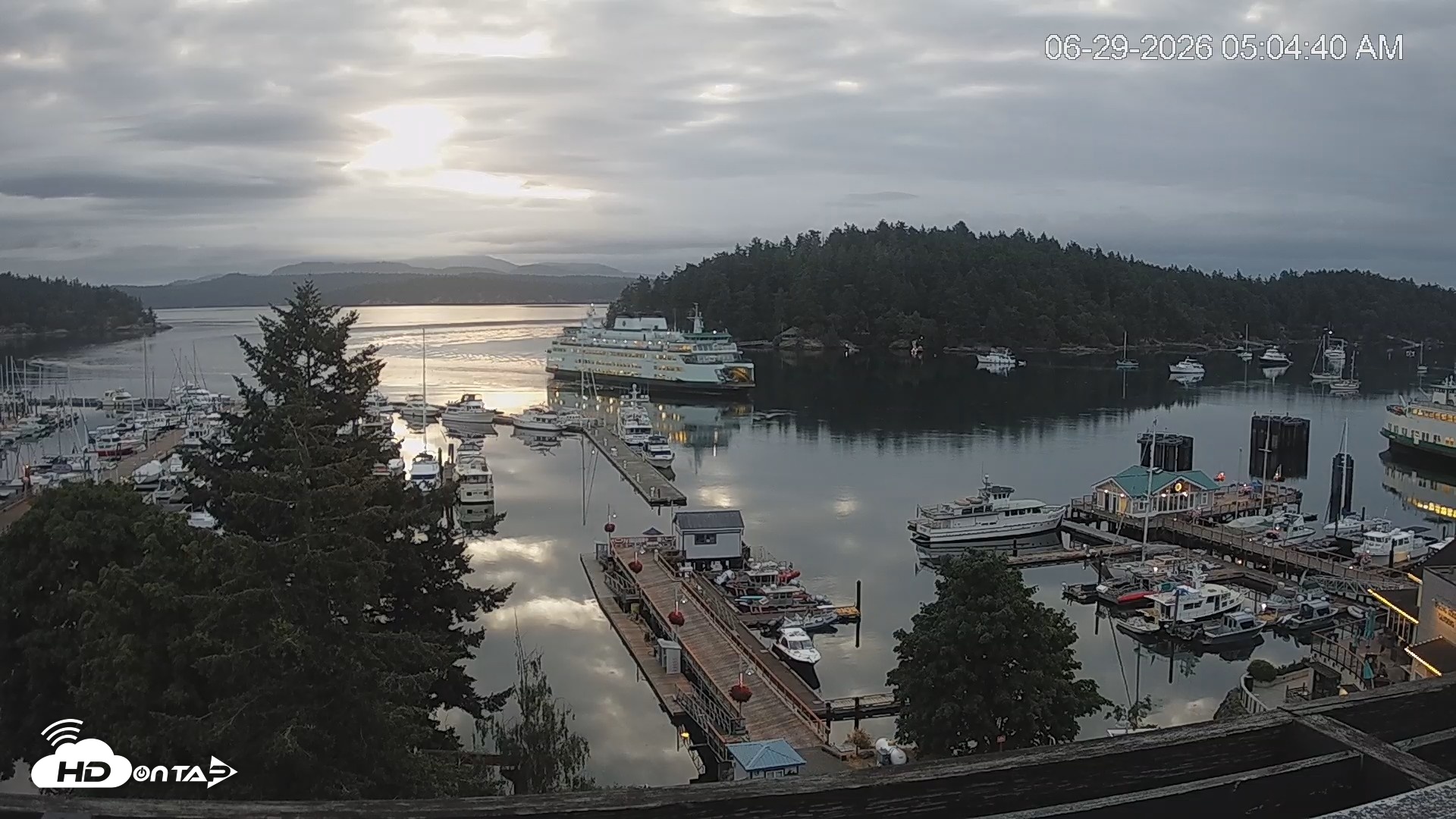 Snapshot of Friday Harbor - San Juan Island Live Webcam taken Jun 29, 2026, 5:05am PDT