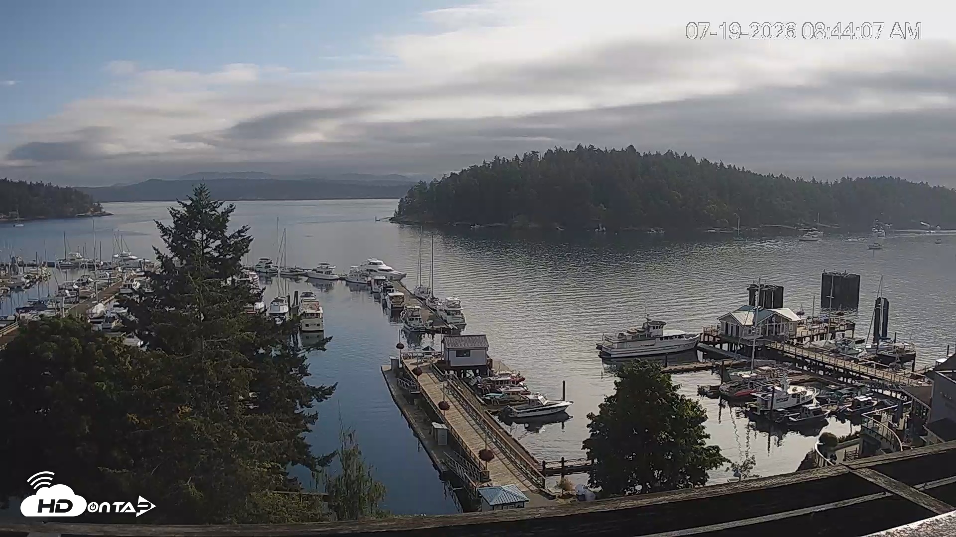Snapshot of Friday Harbor - San Juan Island Live Webcam taken Jul 19, 2026, 8:44am PDT