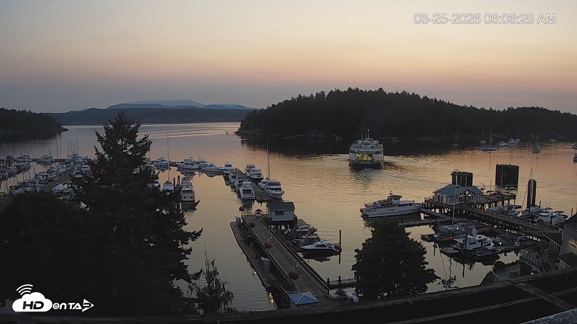 Snapshot of Friday Harbor - San Juan Island Live Webcam taken Aug 25, 2026, 6:07am PDT
