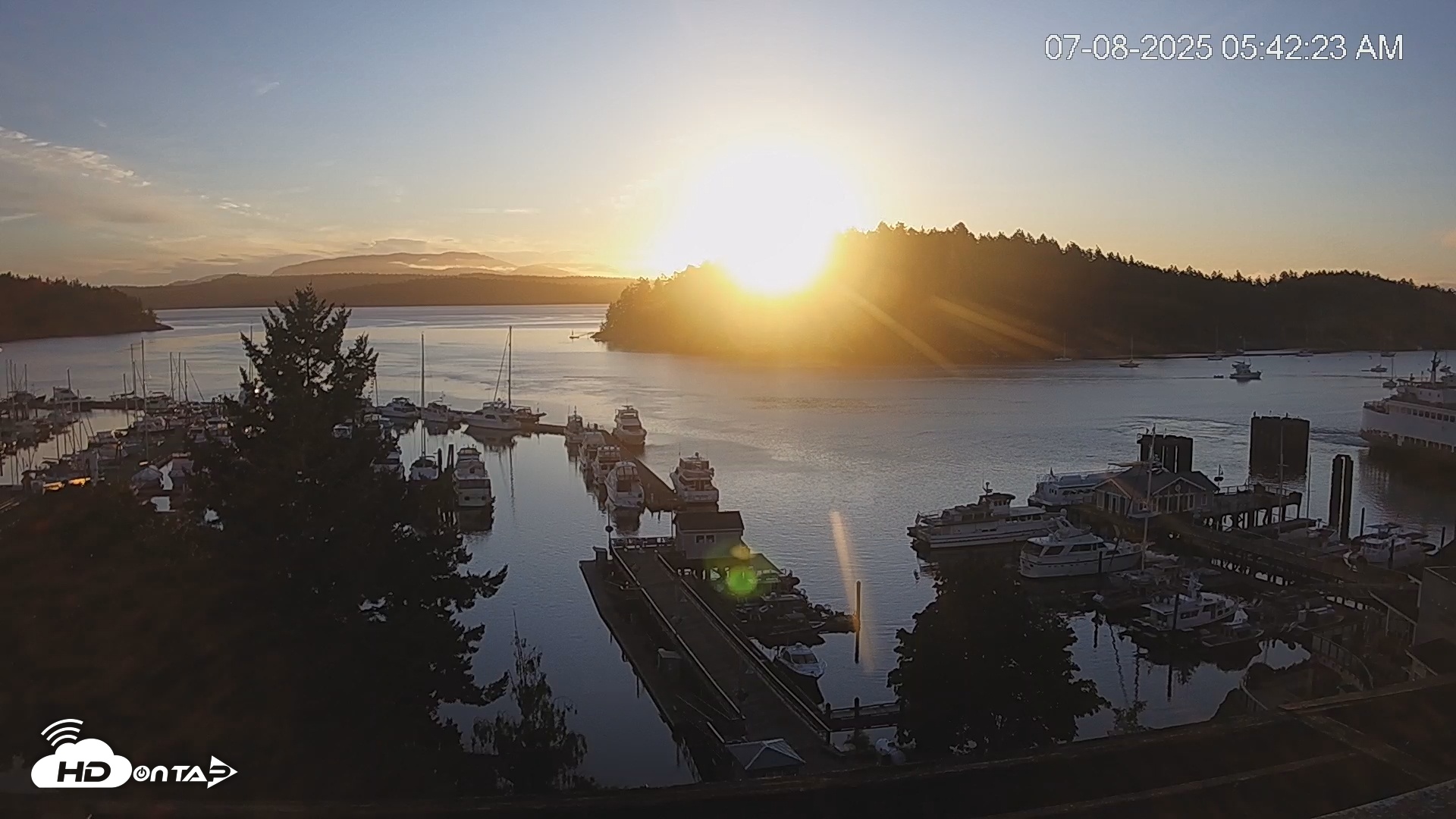 Snapshot of Friday Harbor - San Juan Island Live Webcam taken Jul 8, 2025, 5:42am PDT