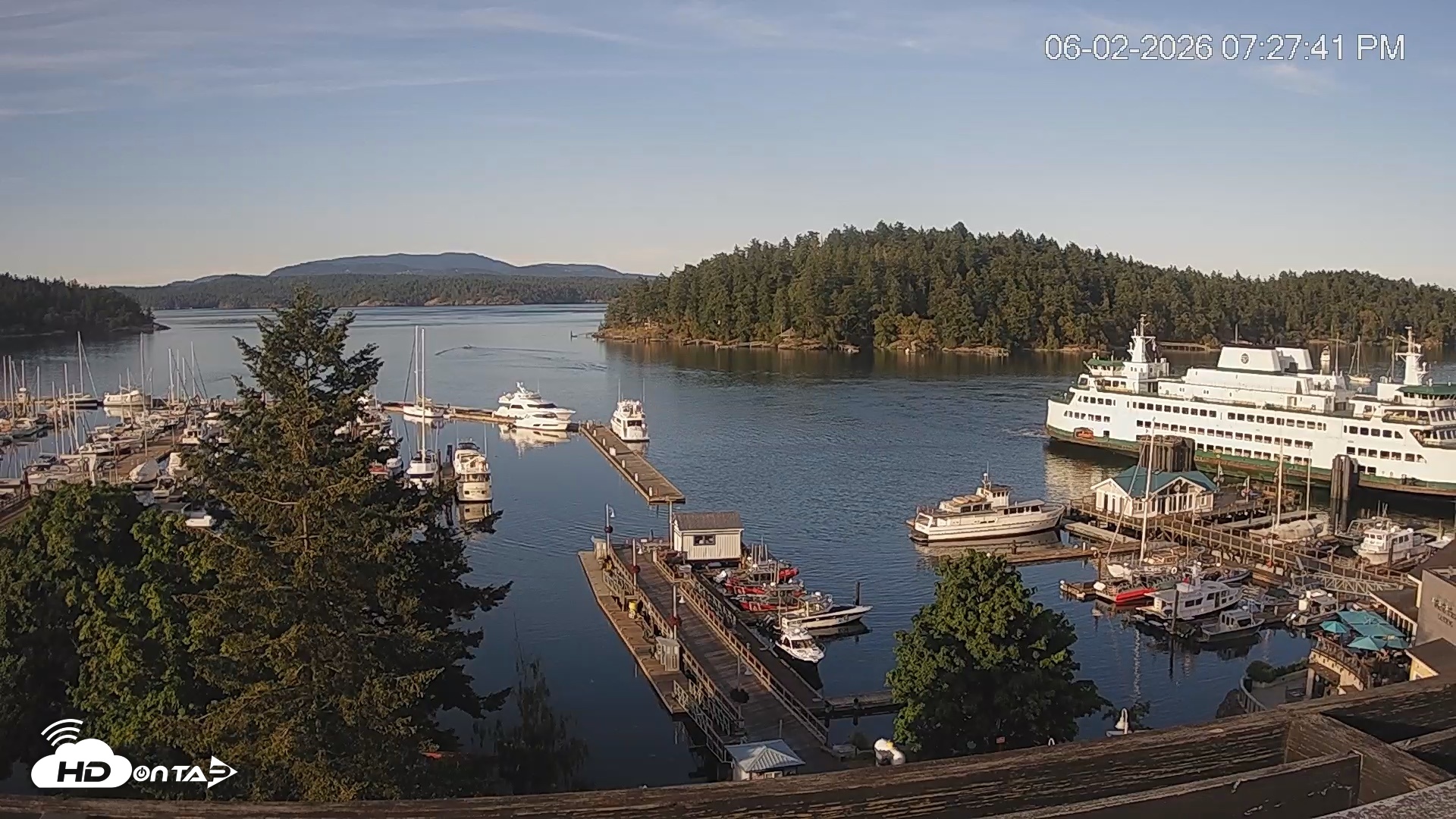 Snapshot of Friday Harbor - San Juan Island Live Webcam taken Jun 2, 2026, 7:28pm PDT