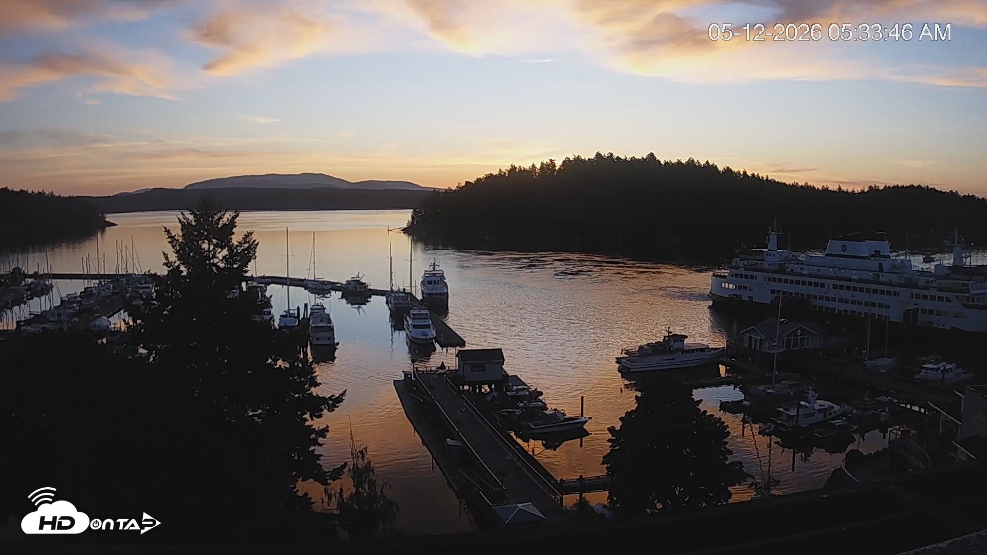 Snapshot of Friday Harbor - San Juan Island Live Webcam taken May 12, 2026, 5:34am PDT