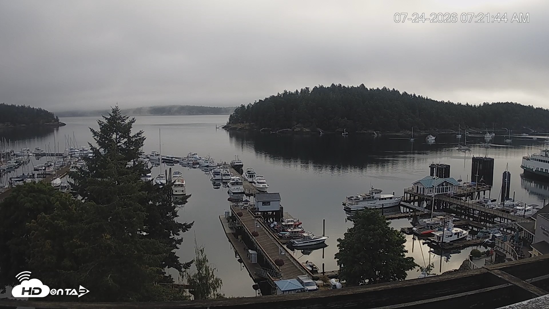 Snapshot of Friday Harbor - San Juan Island Live Webcam taken Jul 24, 2026, 7:22am PDT