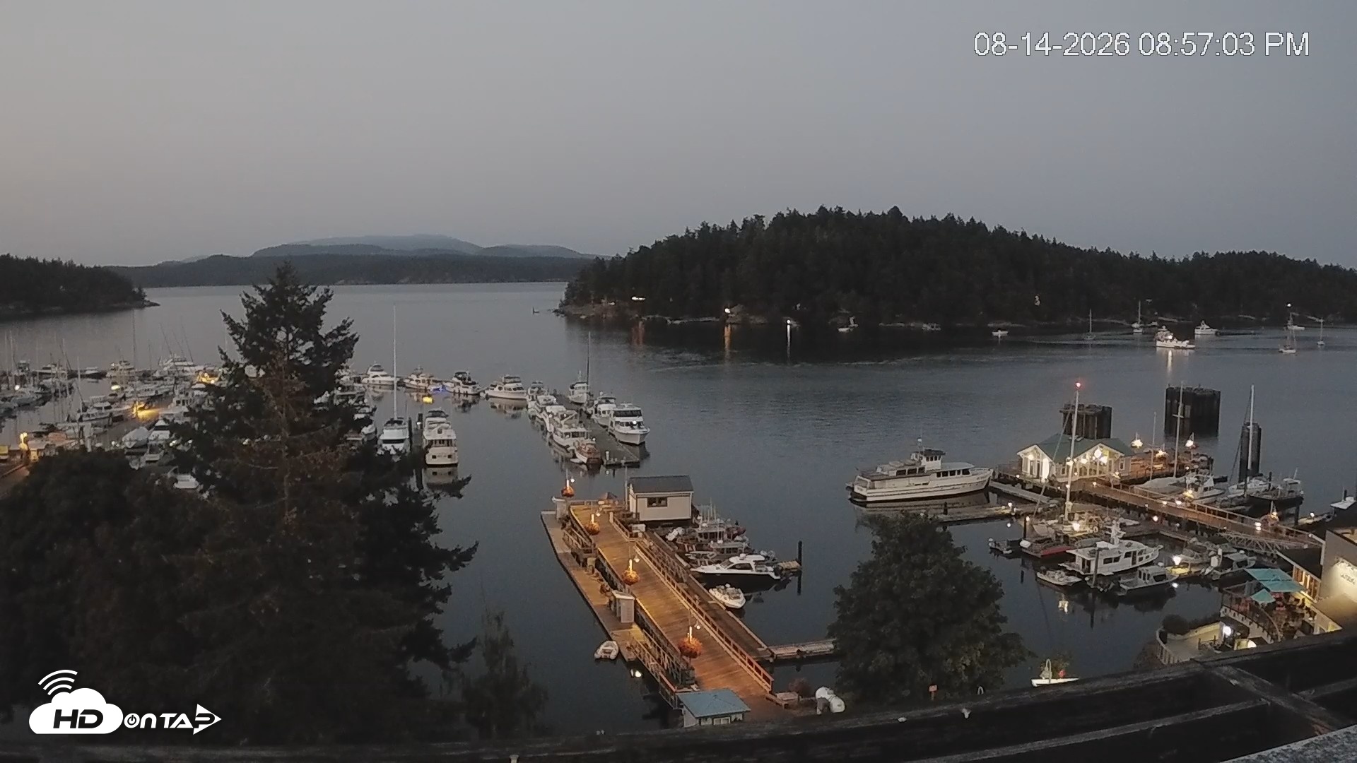 Snapshot of Friday Harbor - San Juan Island Live Webcam taken Aug 14, 2026, 8:57pm PDT