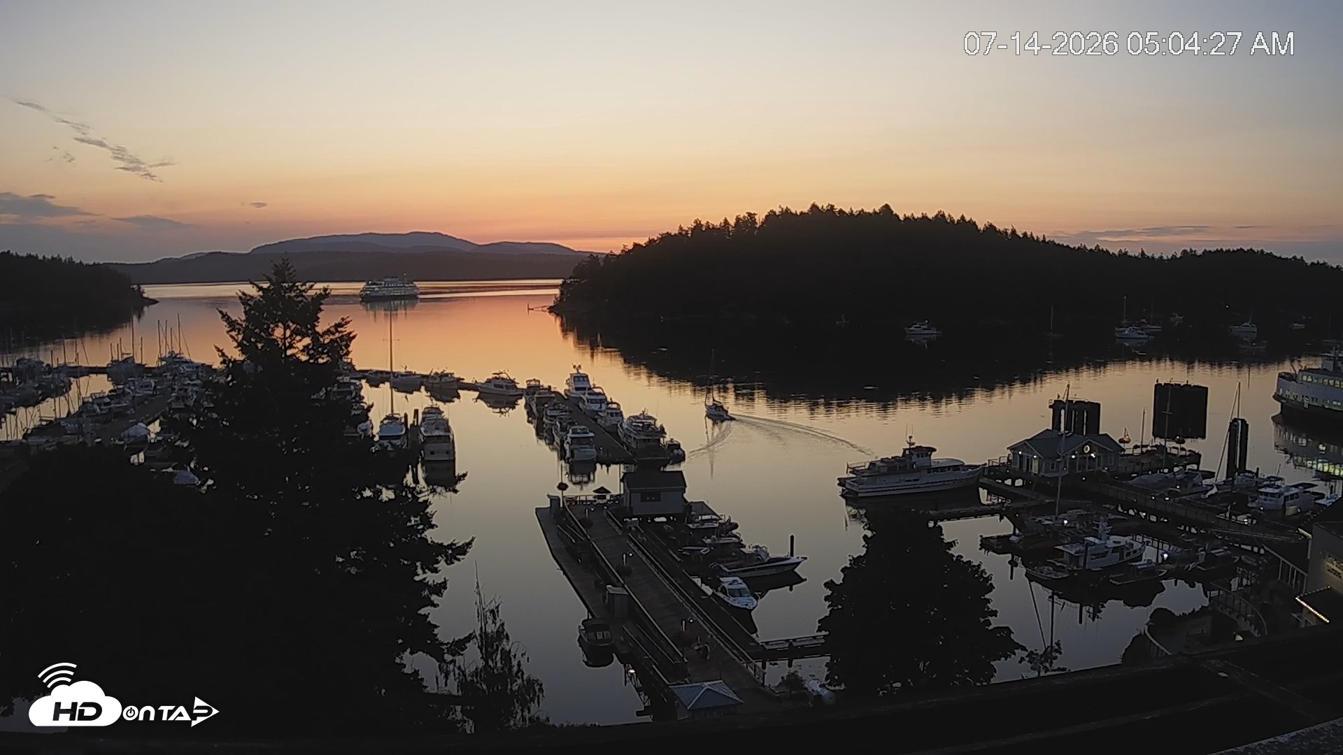 Snapshot of Friday Harbor - San Juan Island Live Webcam taken Jul 14, 2026, 5:05am PDT