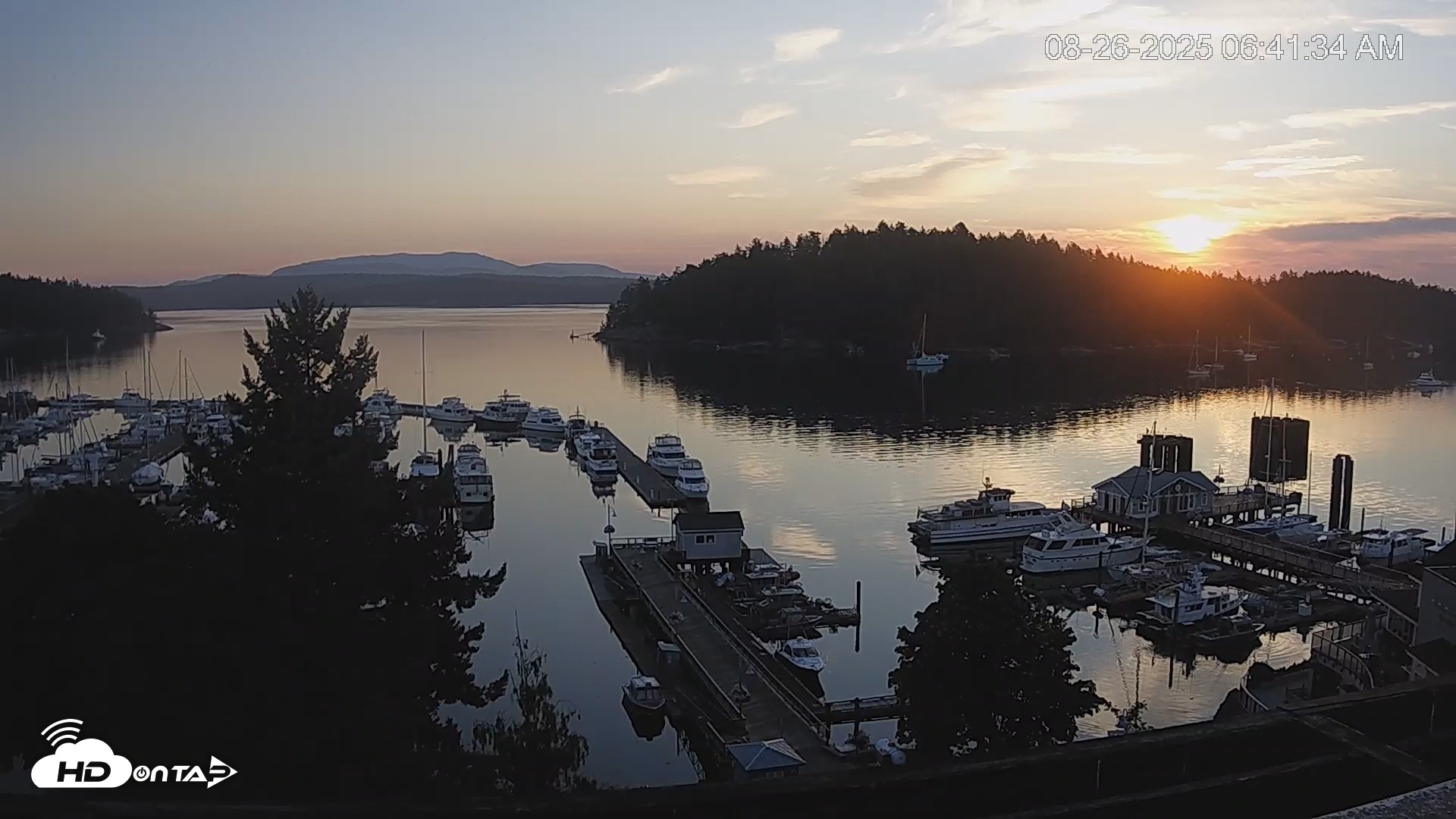 Snapshot of Friday Harbor - San Juan Island Live Webcam taken Aug 26, 2025, 6:42am PDT