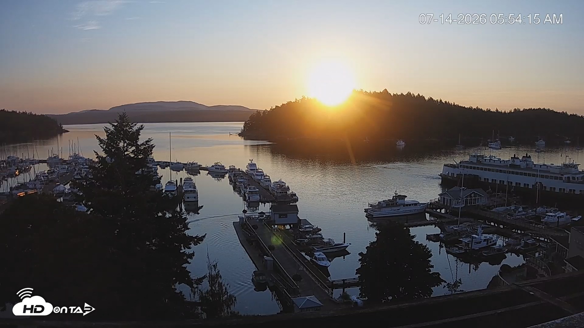 Snapshot of Friday Harbor - San Juan Island Live Webcam taken Jul 14, 2026, 5:55am PDT