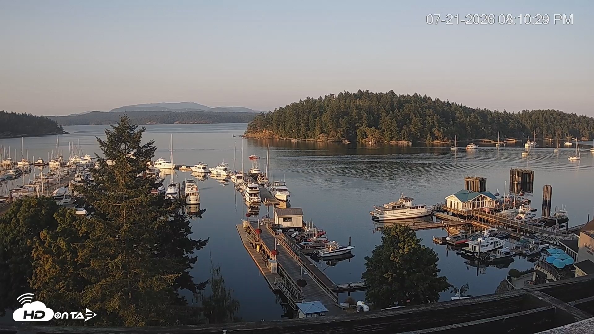 Snapshot of Friday Harbor - San Juan Island Live Webcam taken Jul 21, 2026, 8:11pm PDT