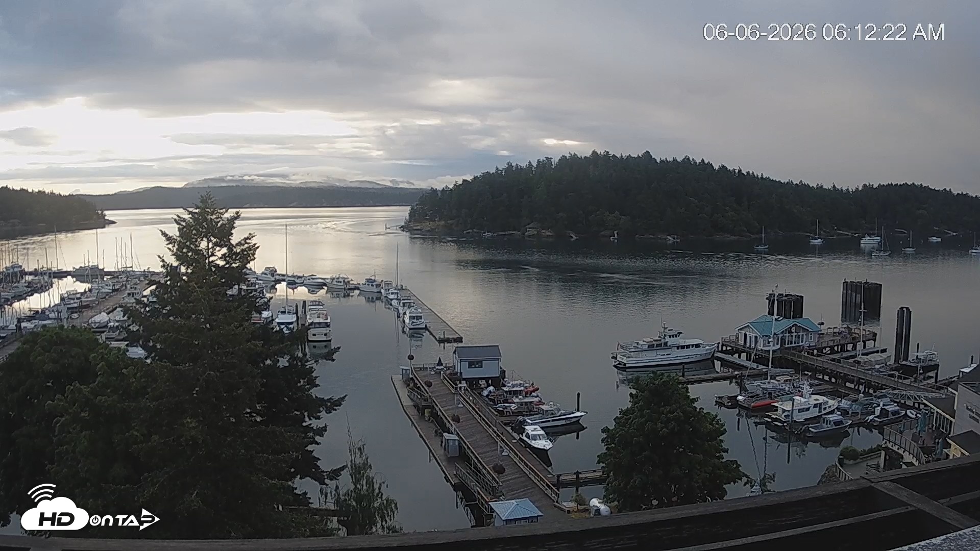 Snapshot of Friday Harbor - San Juan Island Live Webcam taken Jun 6, 2026, 6:12am PDT