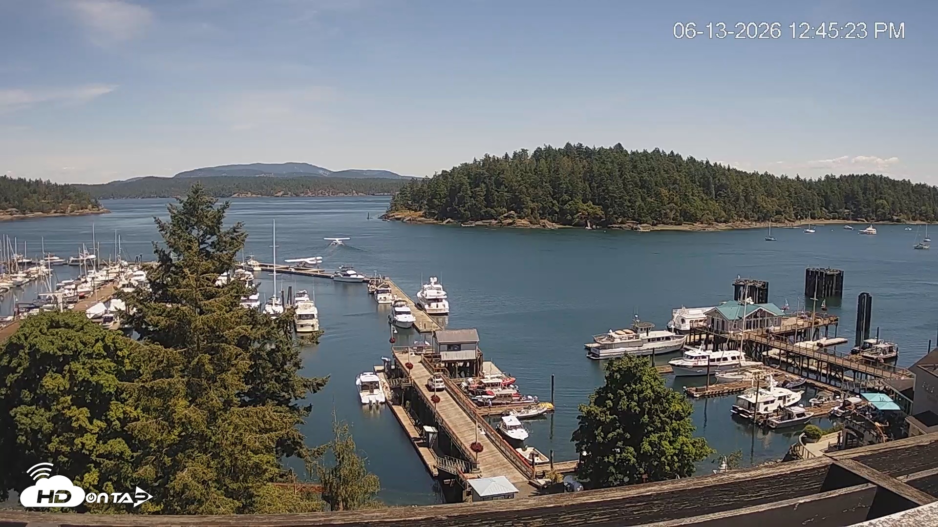 Snapshot of Friday Harbor - San Juan Island Live Webcam taken Jun 13, 2026, 12:46pm PDT