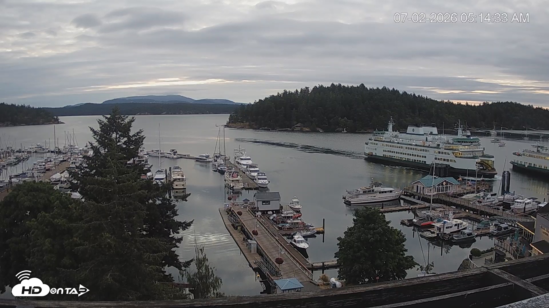 Snapshot of Friday Harbor - San Juan Island Live Webcam taken Jul 2, 2026, 5:15am PDT